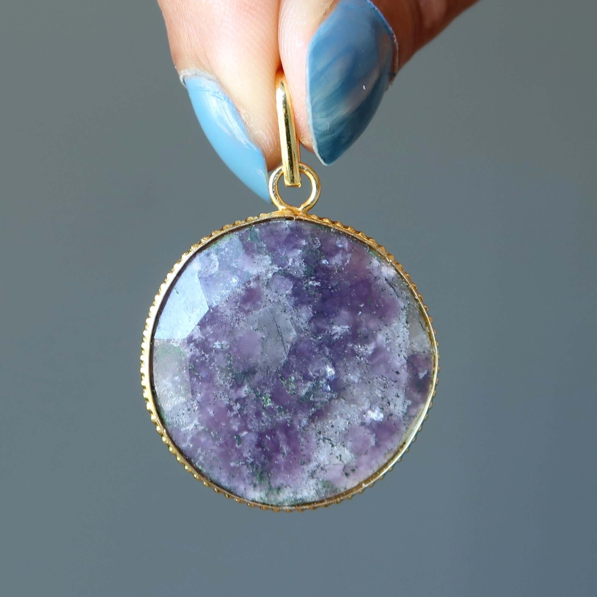 Pendentif Lépidoite Mon œil spirituel Or violet
