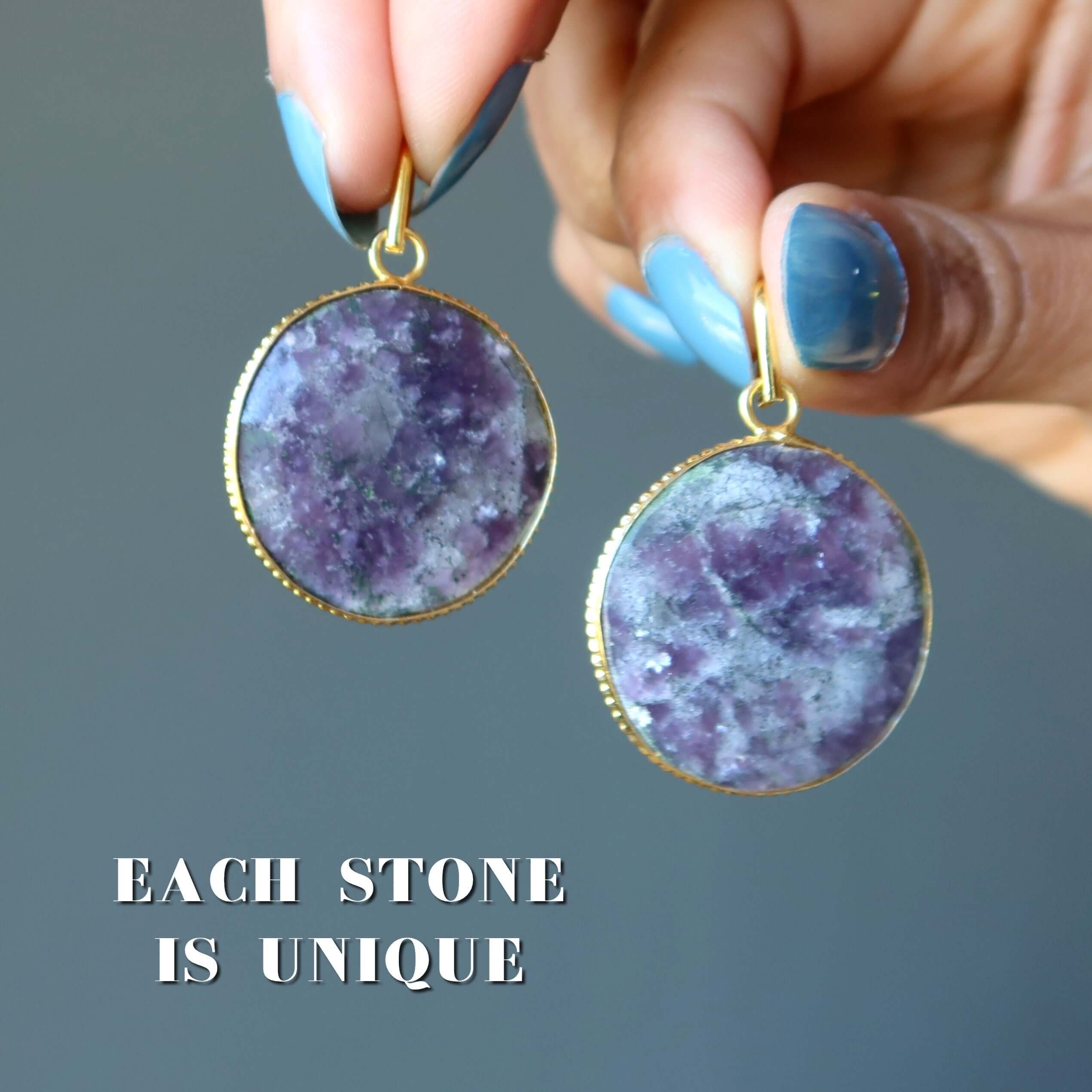 Pendentif Lépidoite Mon œil spirituel Or violet