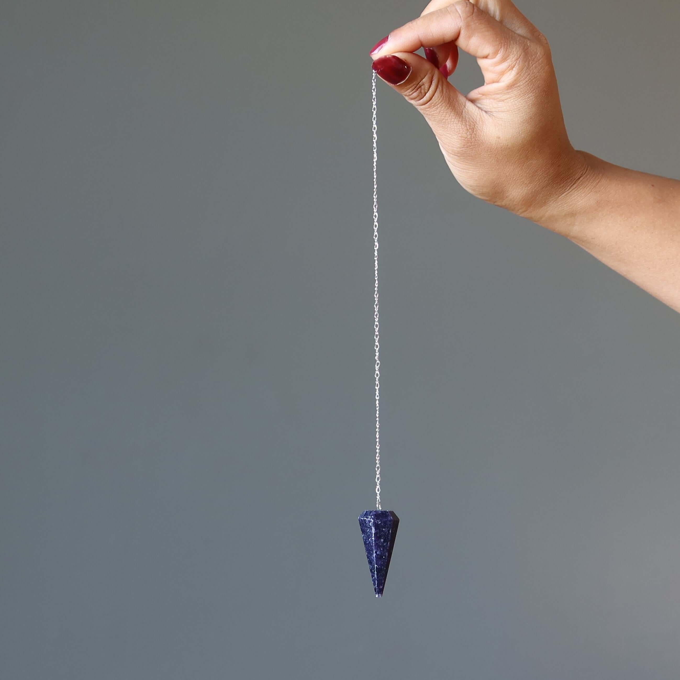 Lepidolite Pendulum Spiritual Spark Sterling Silver
