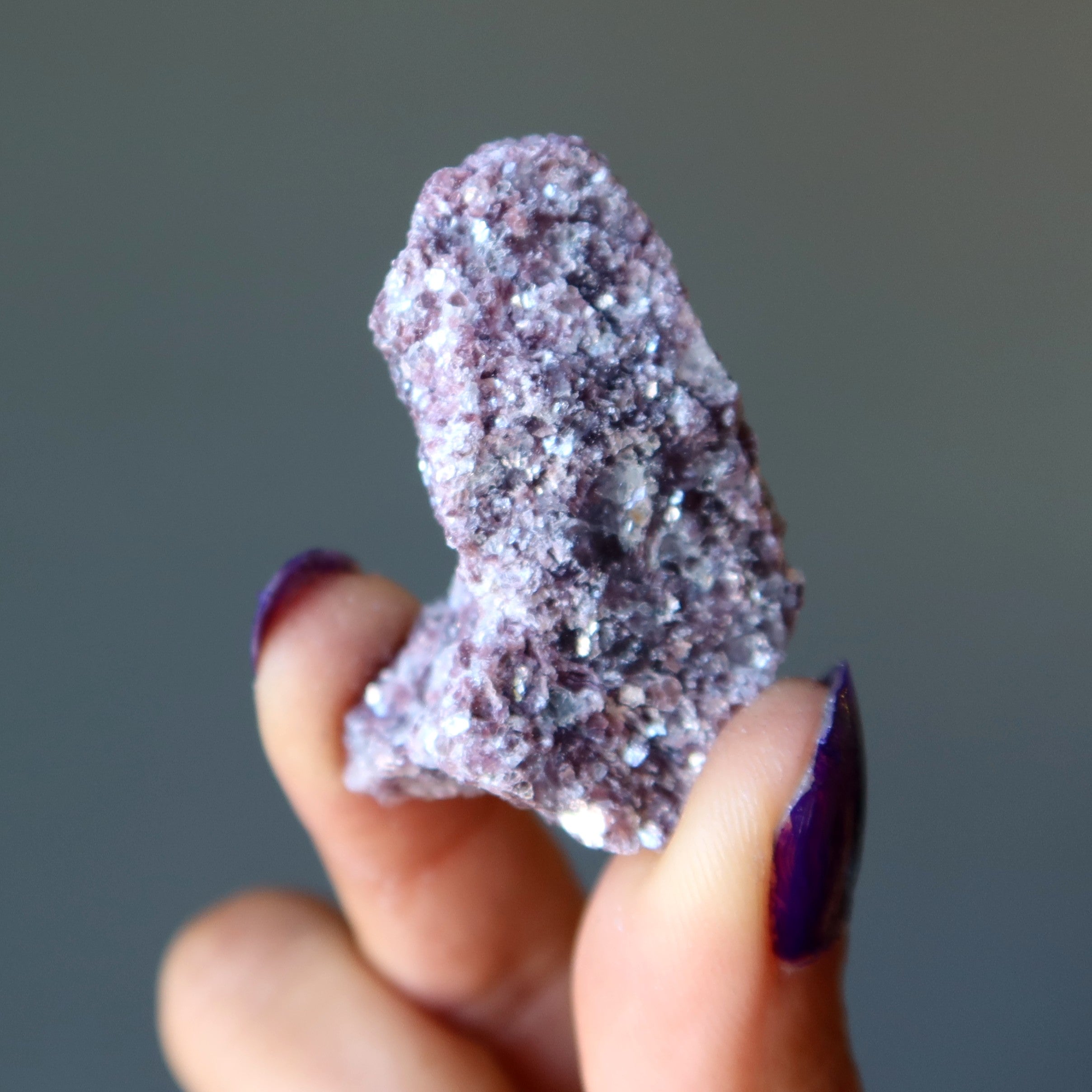 Lepidolite Raw Crystal Purple Glitter of Hope Stone