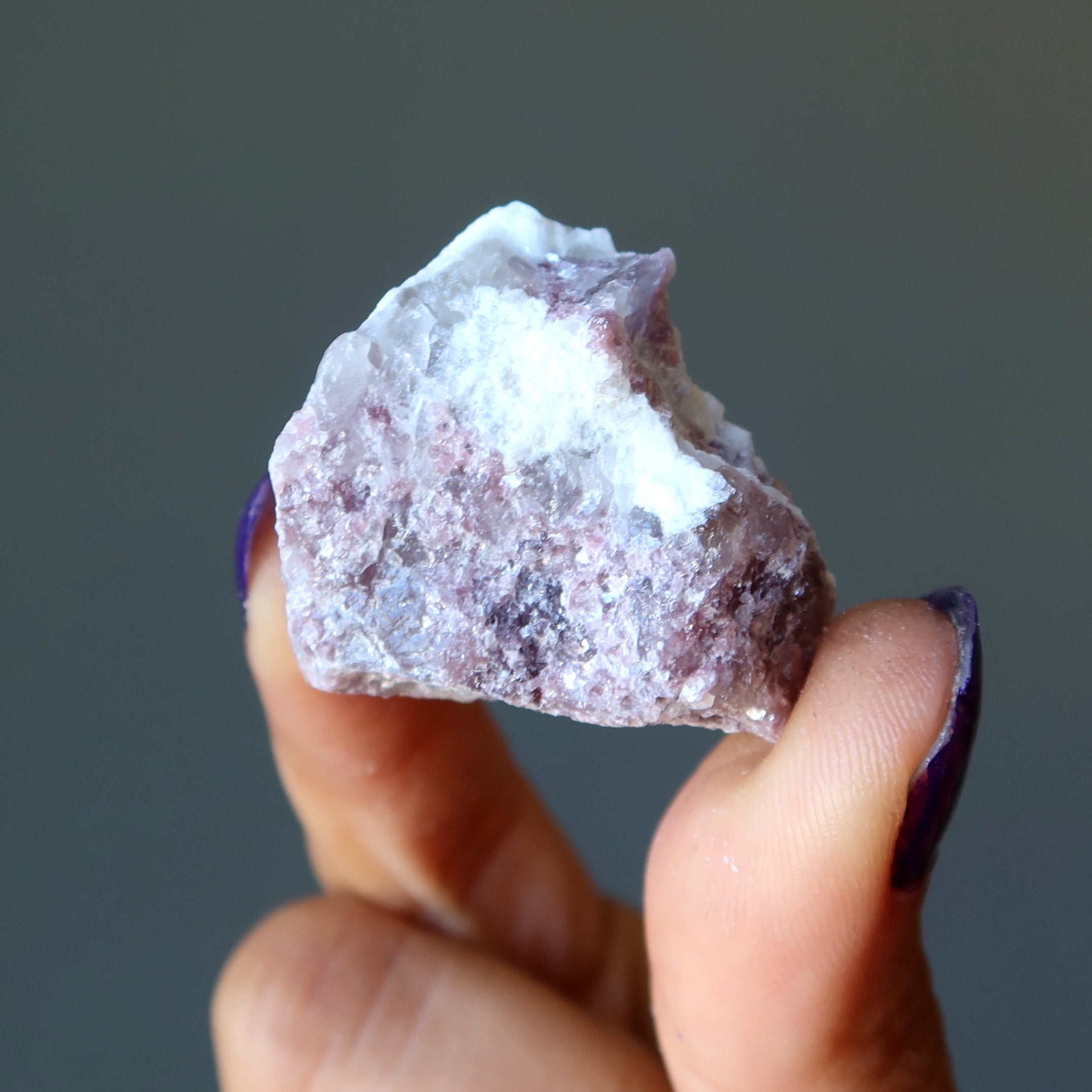Lepidolite Raw Crystal Purple Glitter of Hope Stone
