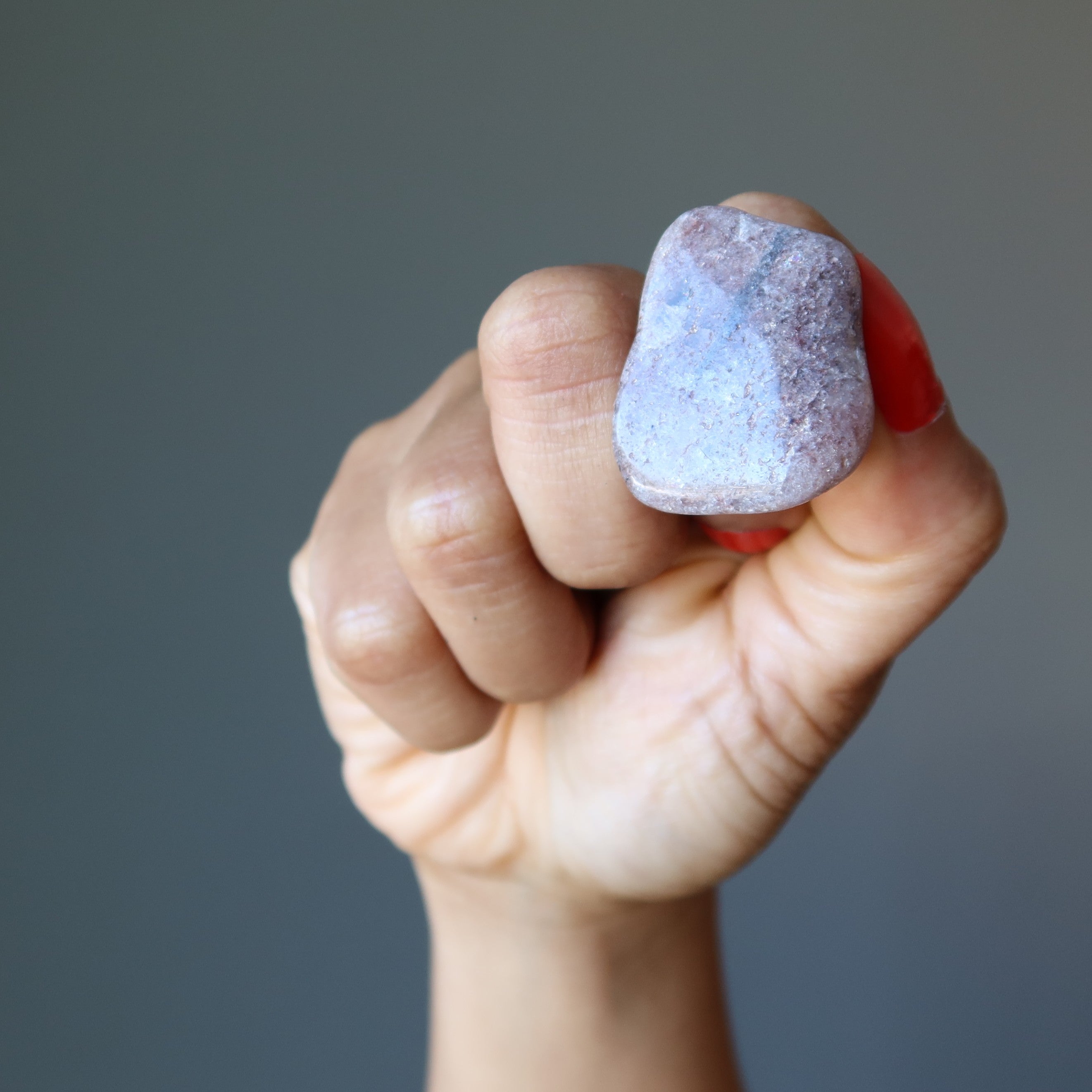 Lepidolite Ring Purple Dream Stone Bronze Adjustable