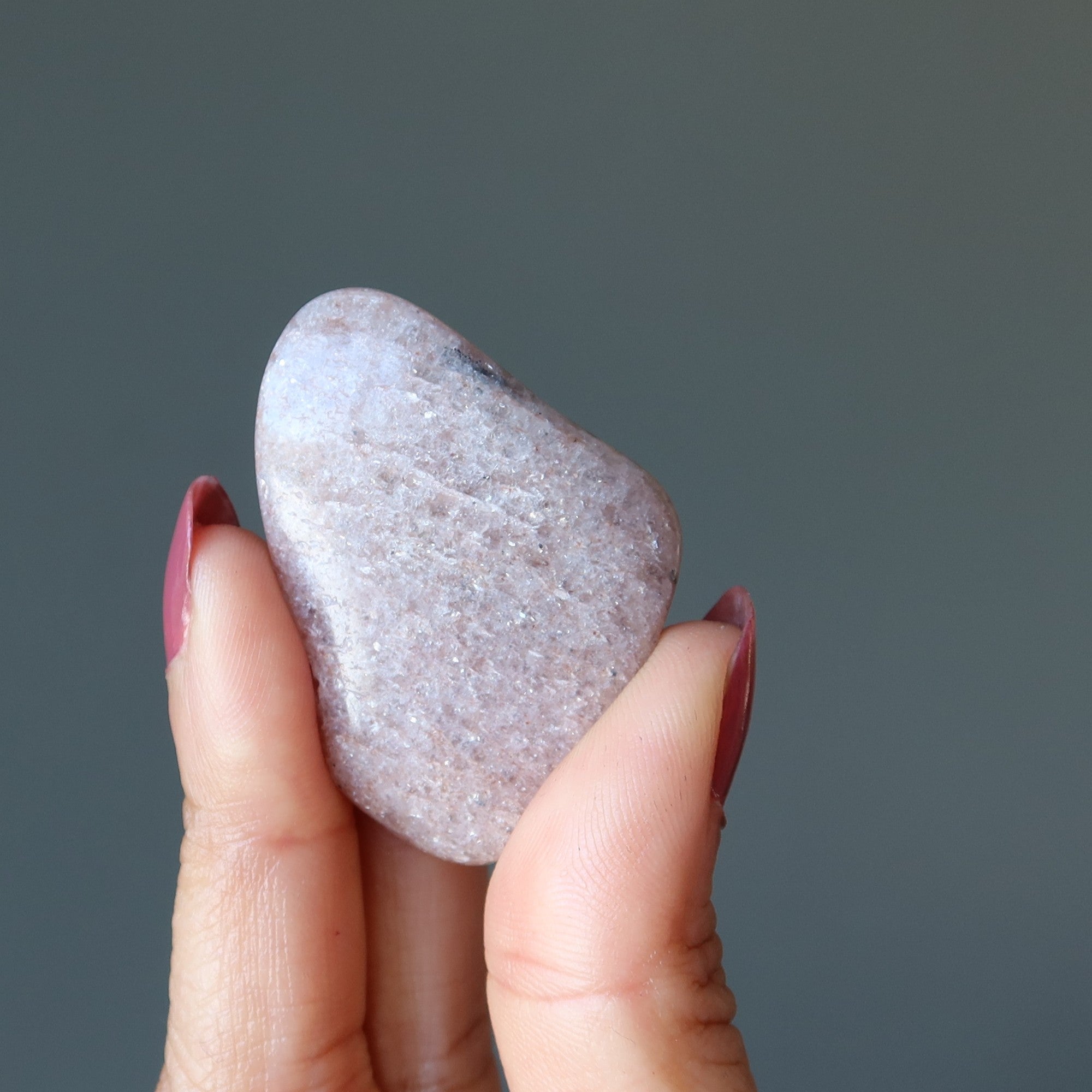 Lepidolite Tumbled Stone Sparkling Purple Calmer