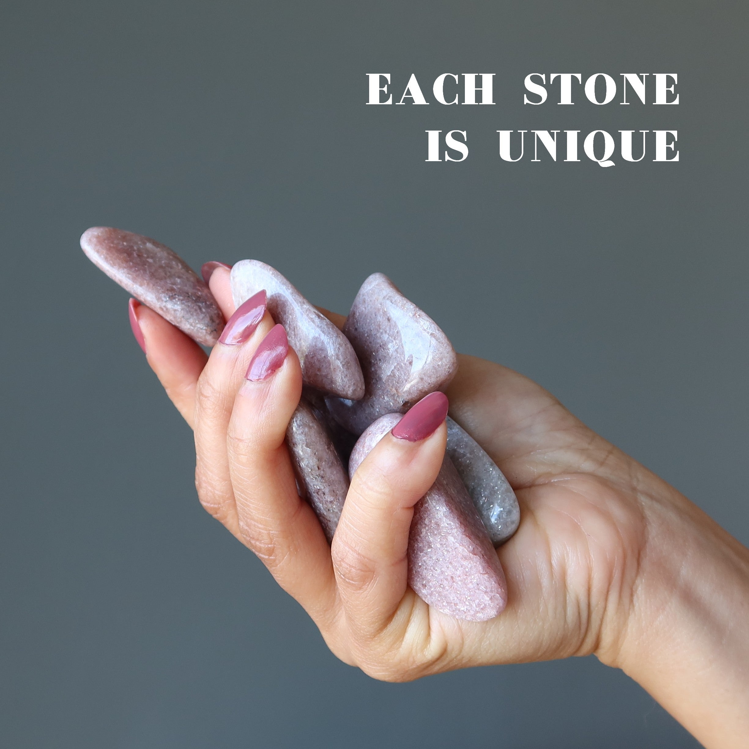 Lepidolite Tumbled Stone Sparkling Purple Calmer