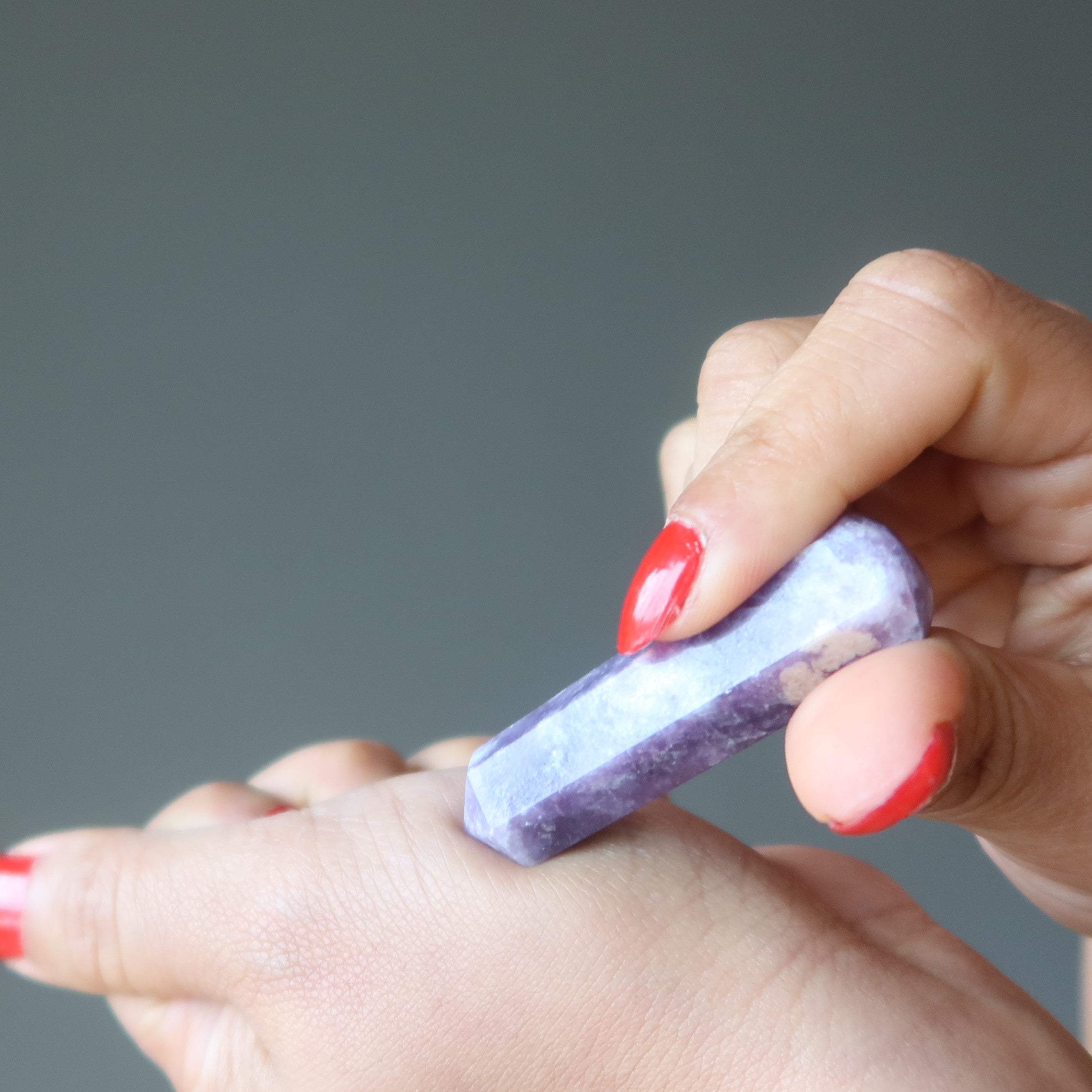 Lepidolite Wand Pair Faceted Enlightenment Set