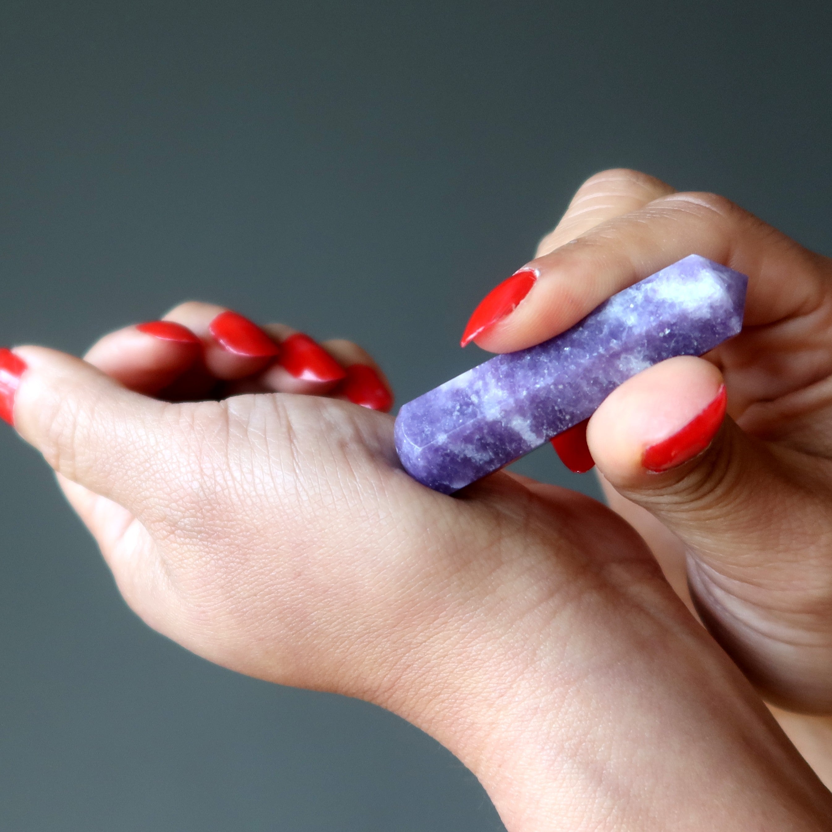 Lepidolite Wand Pair Faceted Enlightenment Set
