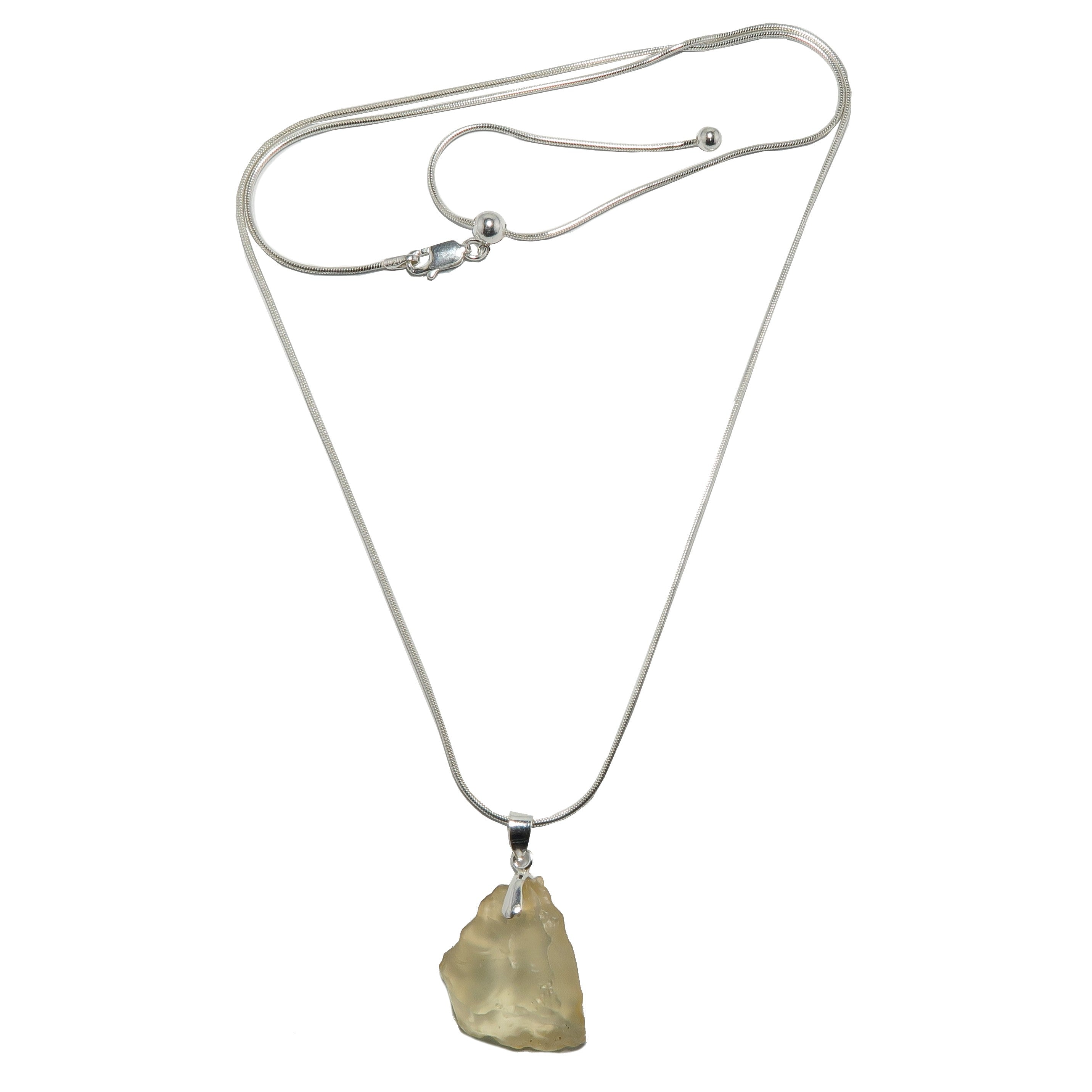 Libyan Desert Glass Necklace King Tut Sterling Silver