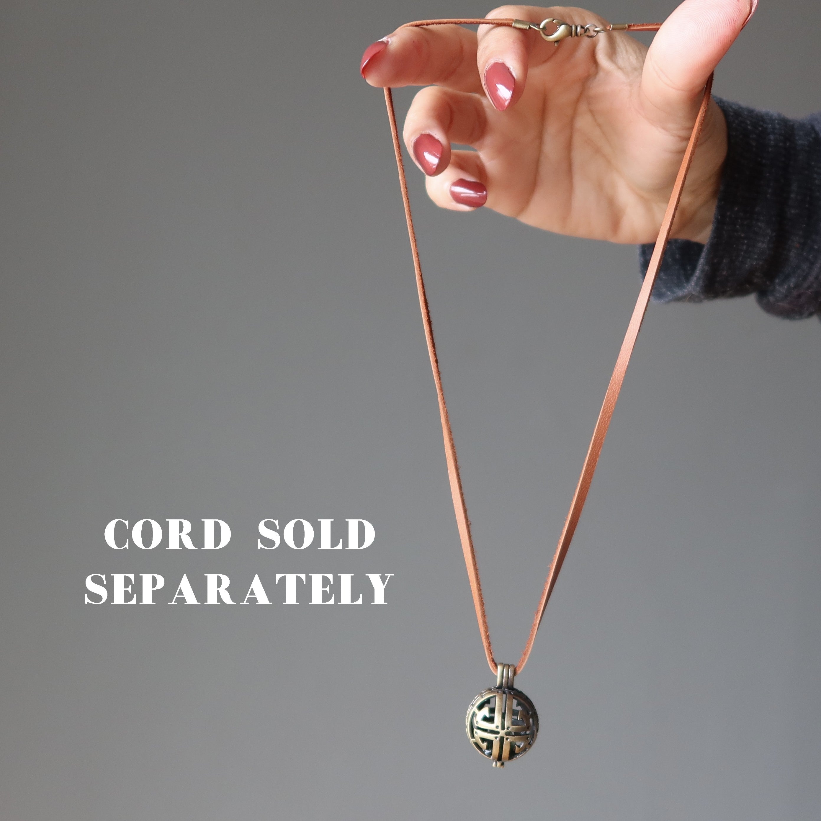 Locket Pendant Crystal Gem Stone Holder Cage Brass