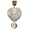 Magnesite Pendant Magnify my Heart Antiqued Brass