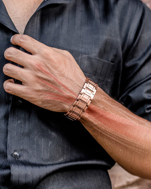 Magnetisches Kupferarmband für Herren (3x Stärke, Stealth)