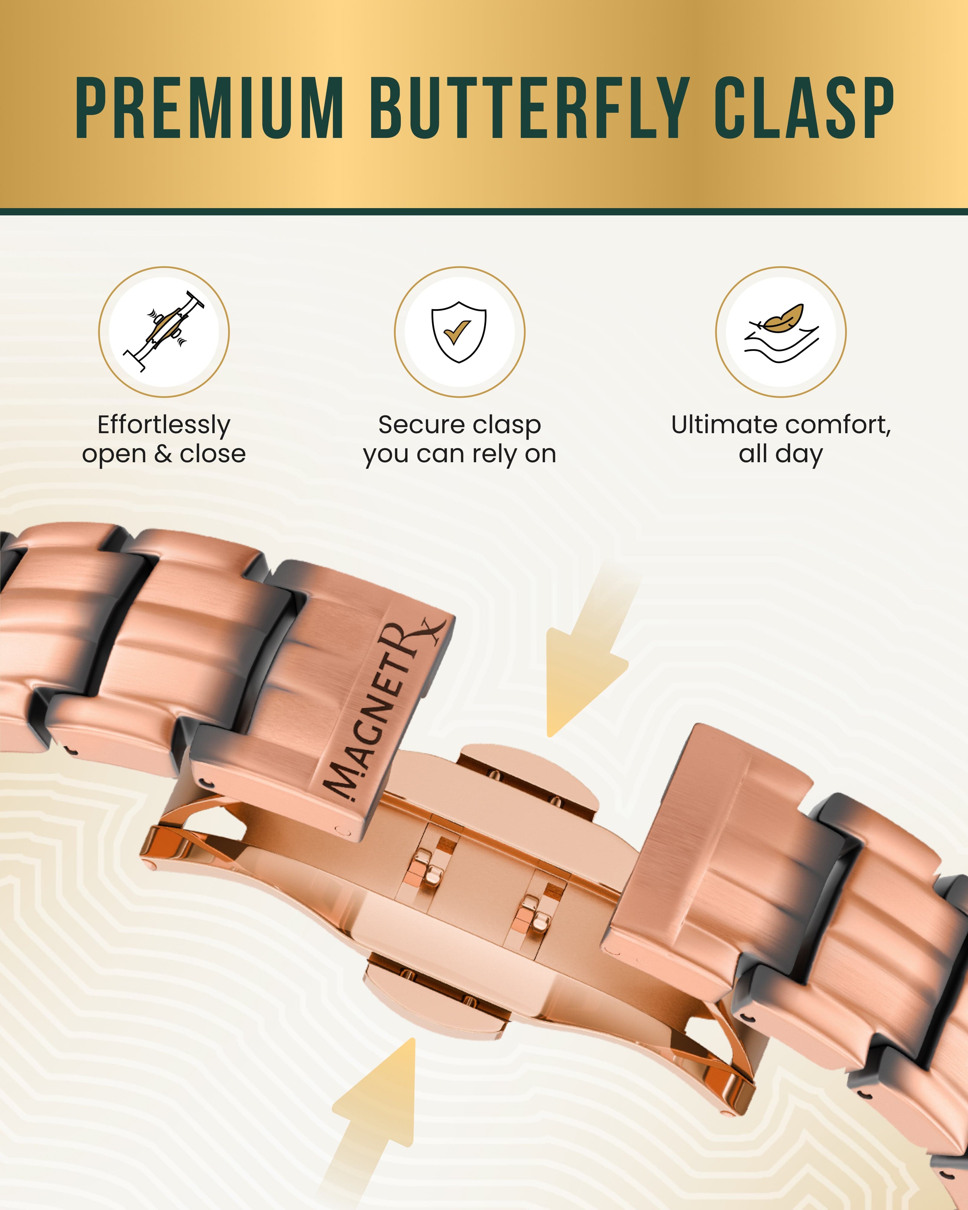 Bracelet magnétique en cuivre EllipseMAX pour hommes