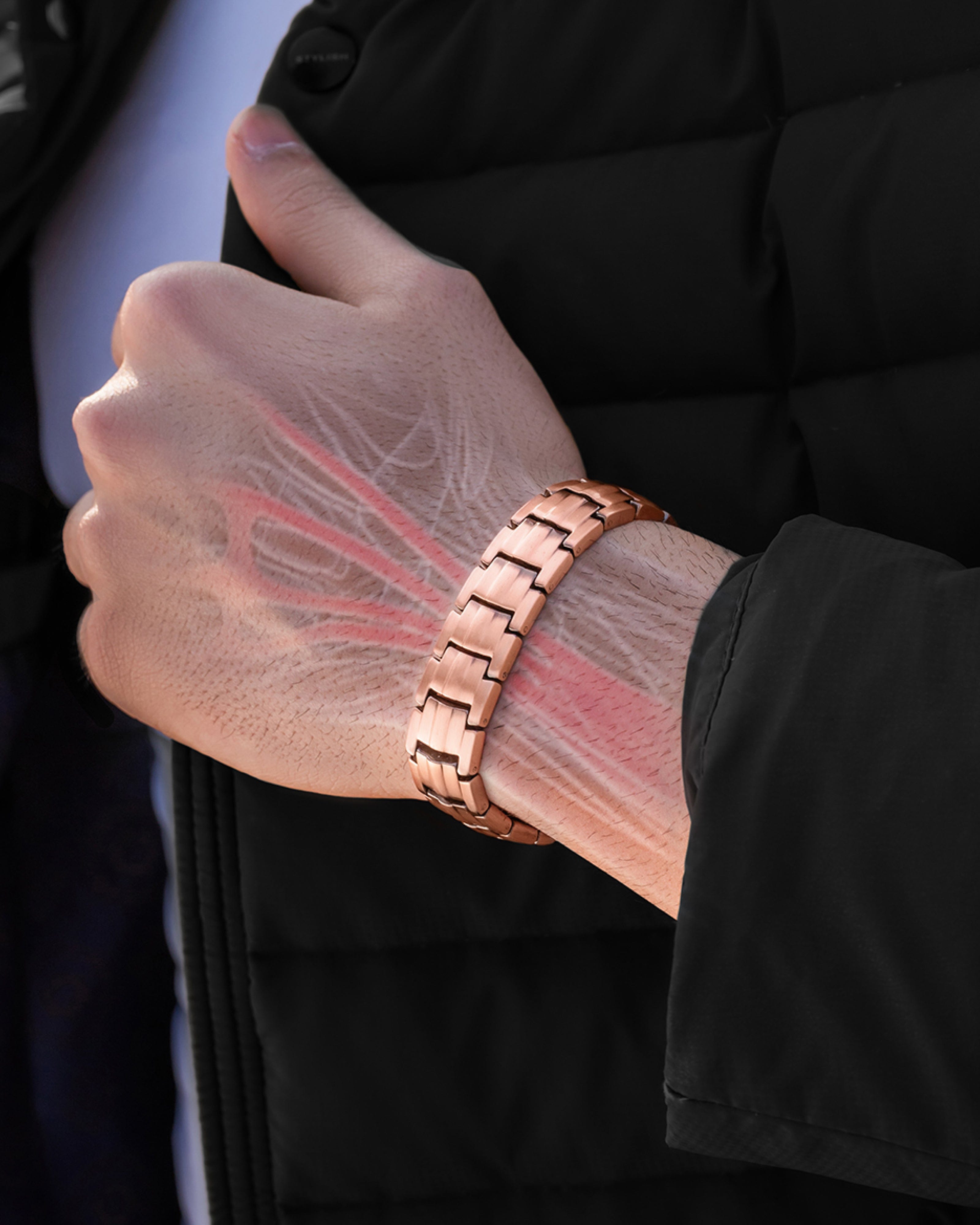 Bracelet magnétique en cuivre EllipseMAX pour hommes