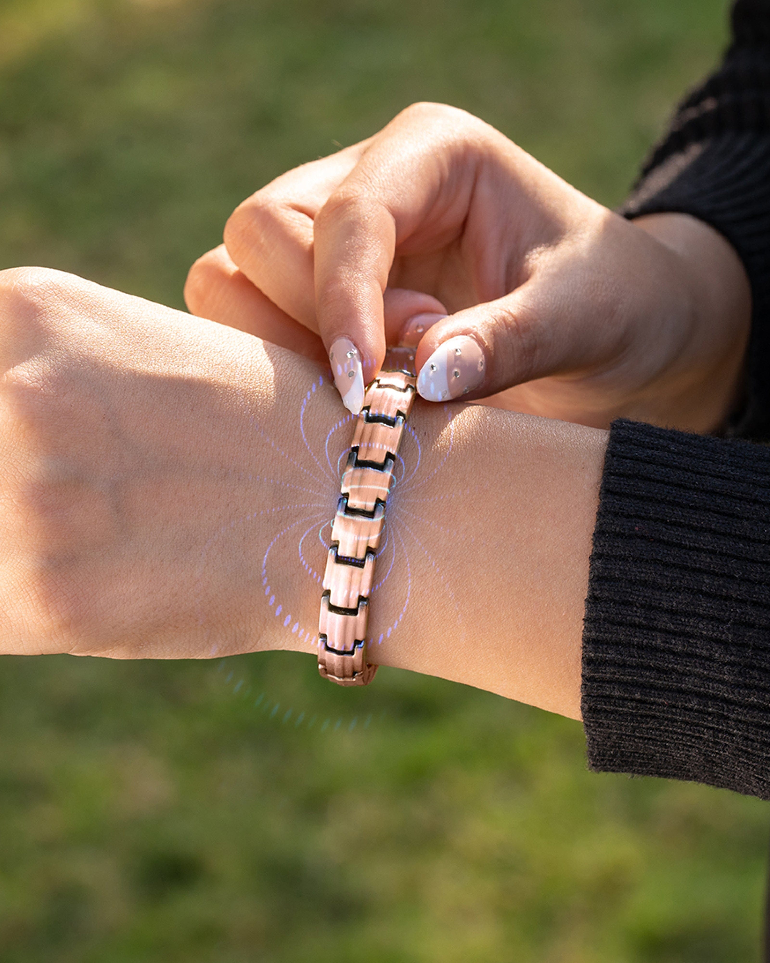 Bracelet magnétique en cuivre EllipseMAX pour femme
