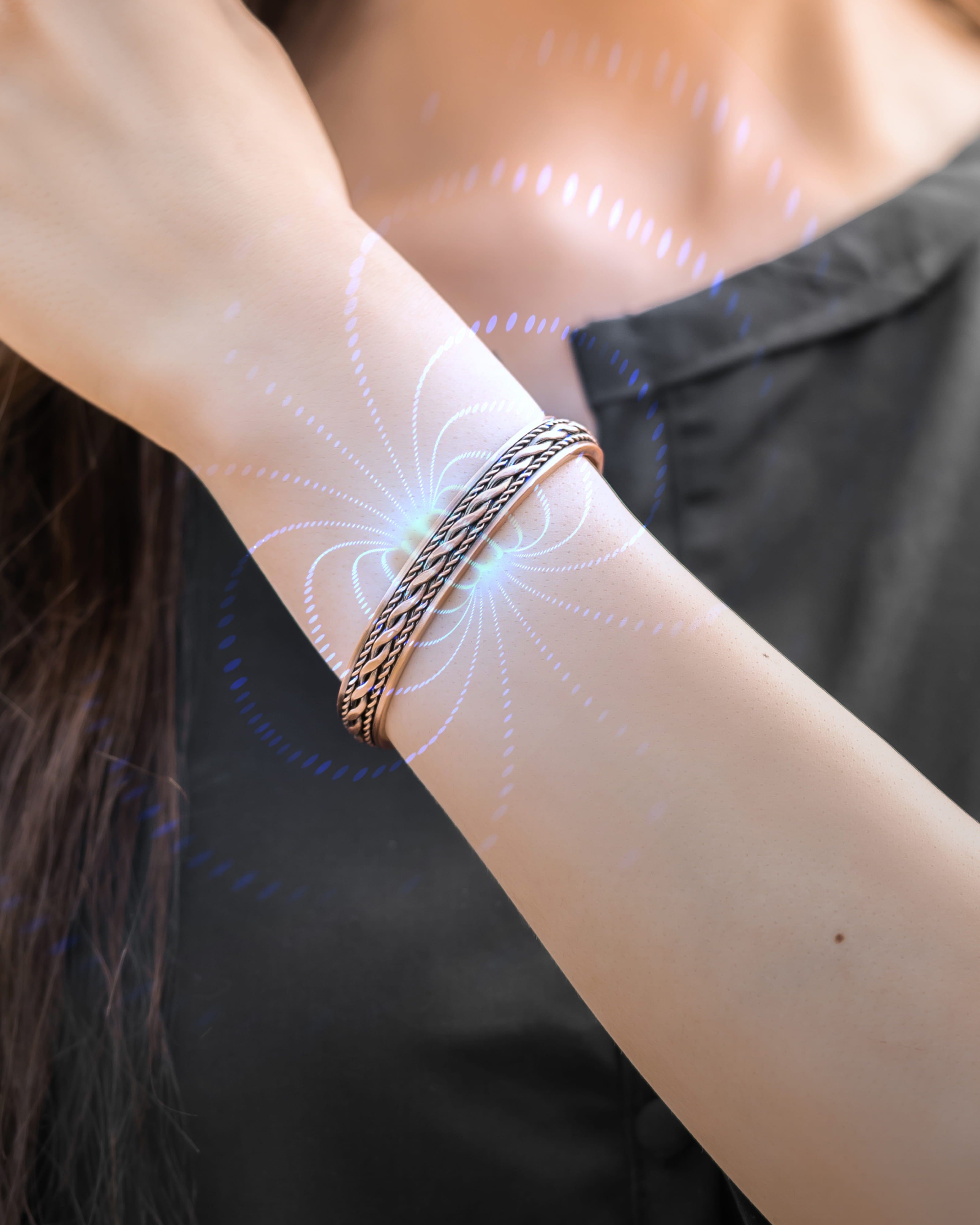 Damen Inlay Kupferdraht Magnetfeldtherapie Armreif