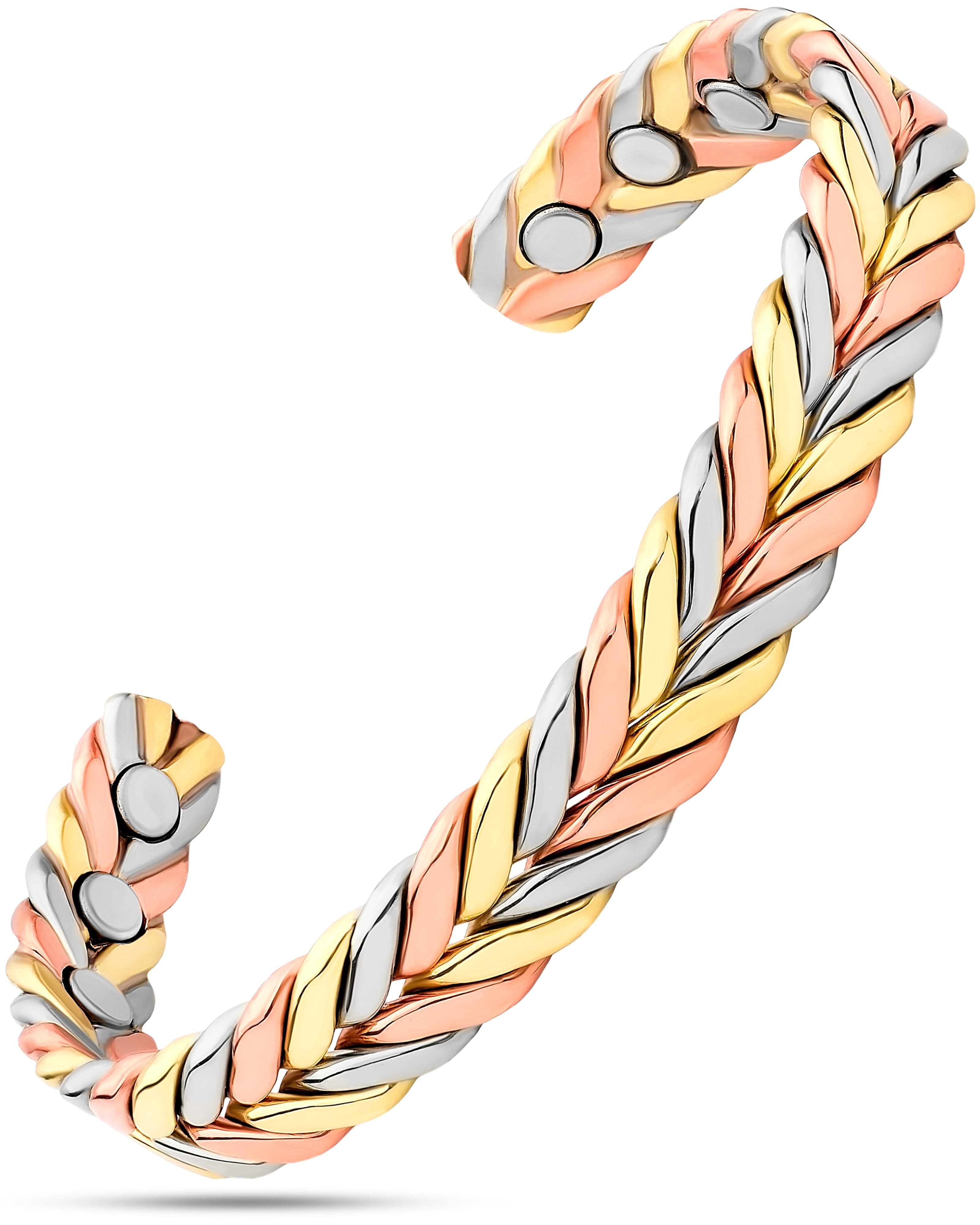 Gewebte Tri-Tone Magnetarmband-Manschette