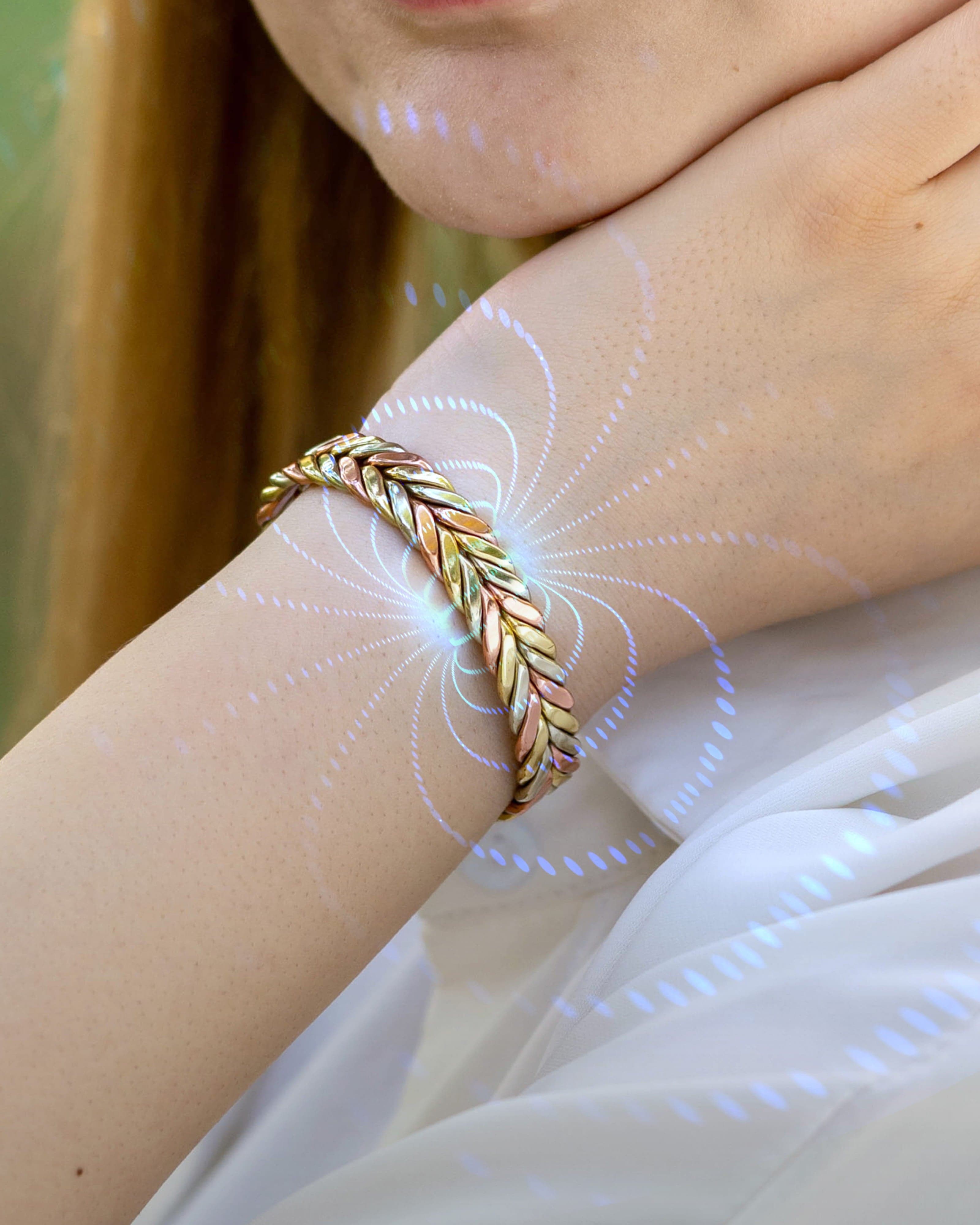 Gewebte Tri-Tone Magnetarmband-Manschette
