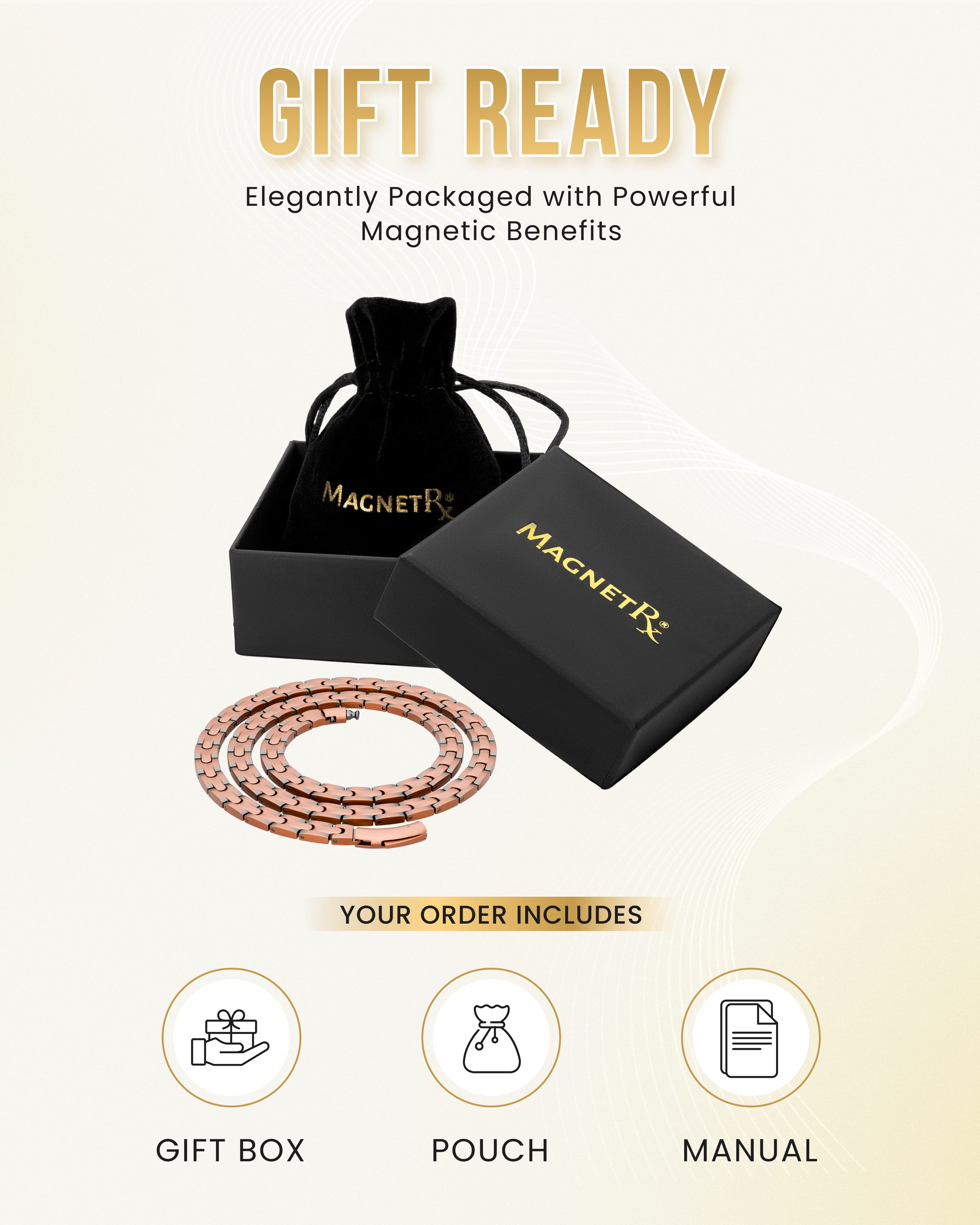 Collier magnétique en cuivre puissant chaîne classique