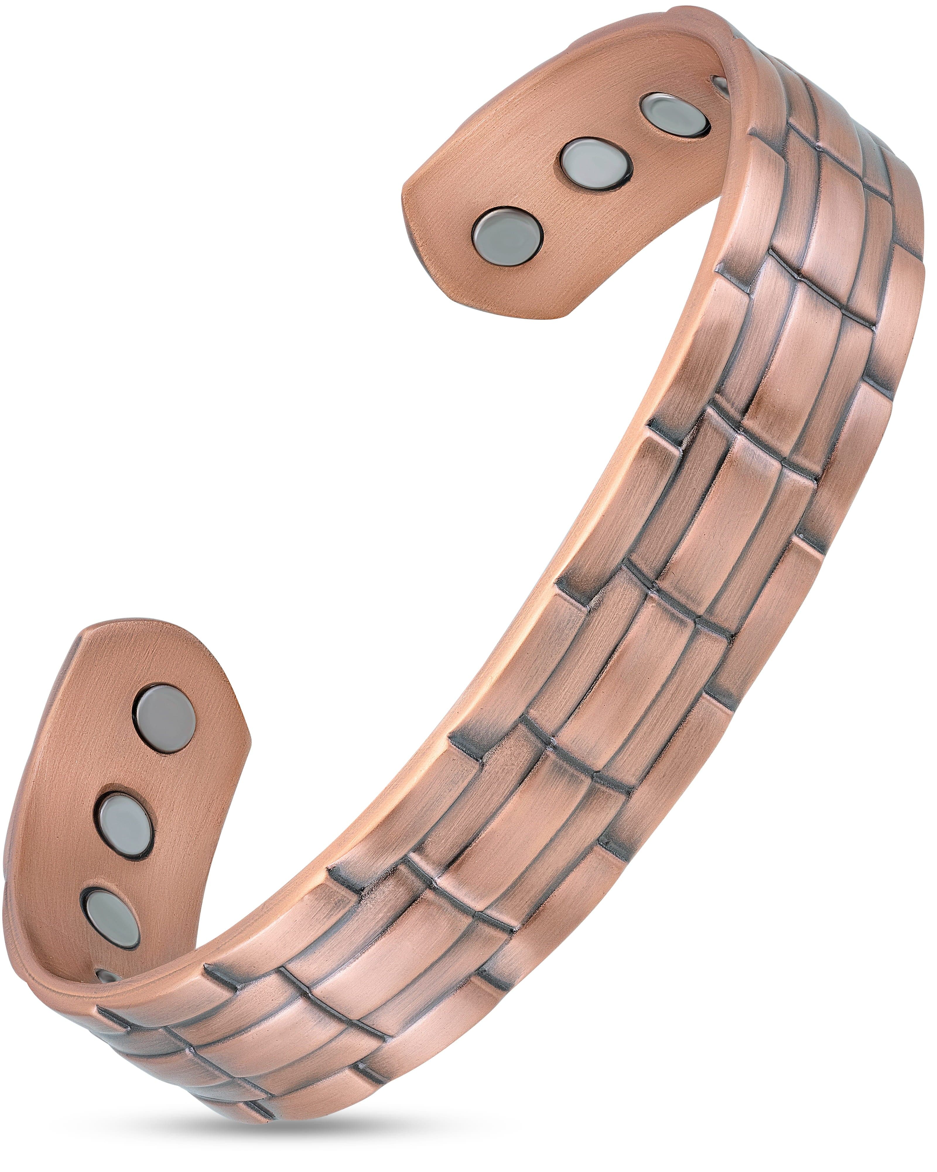 Gestempeltes Ketten-Magnet-Kupferarmband für Herren
