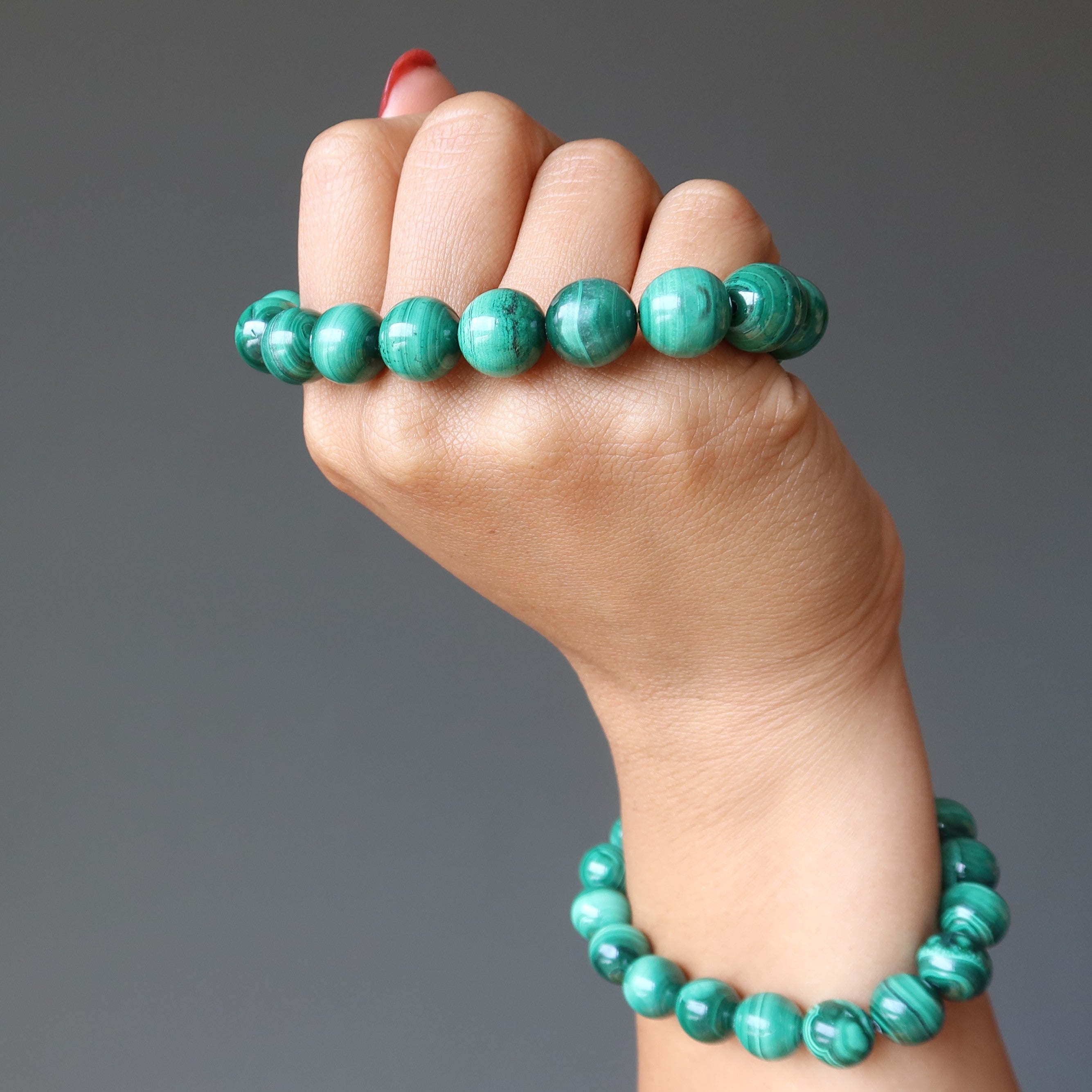 Bracelet Malachite Œil de bœuf vert Victoire