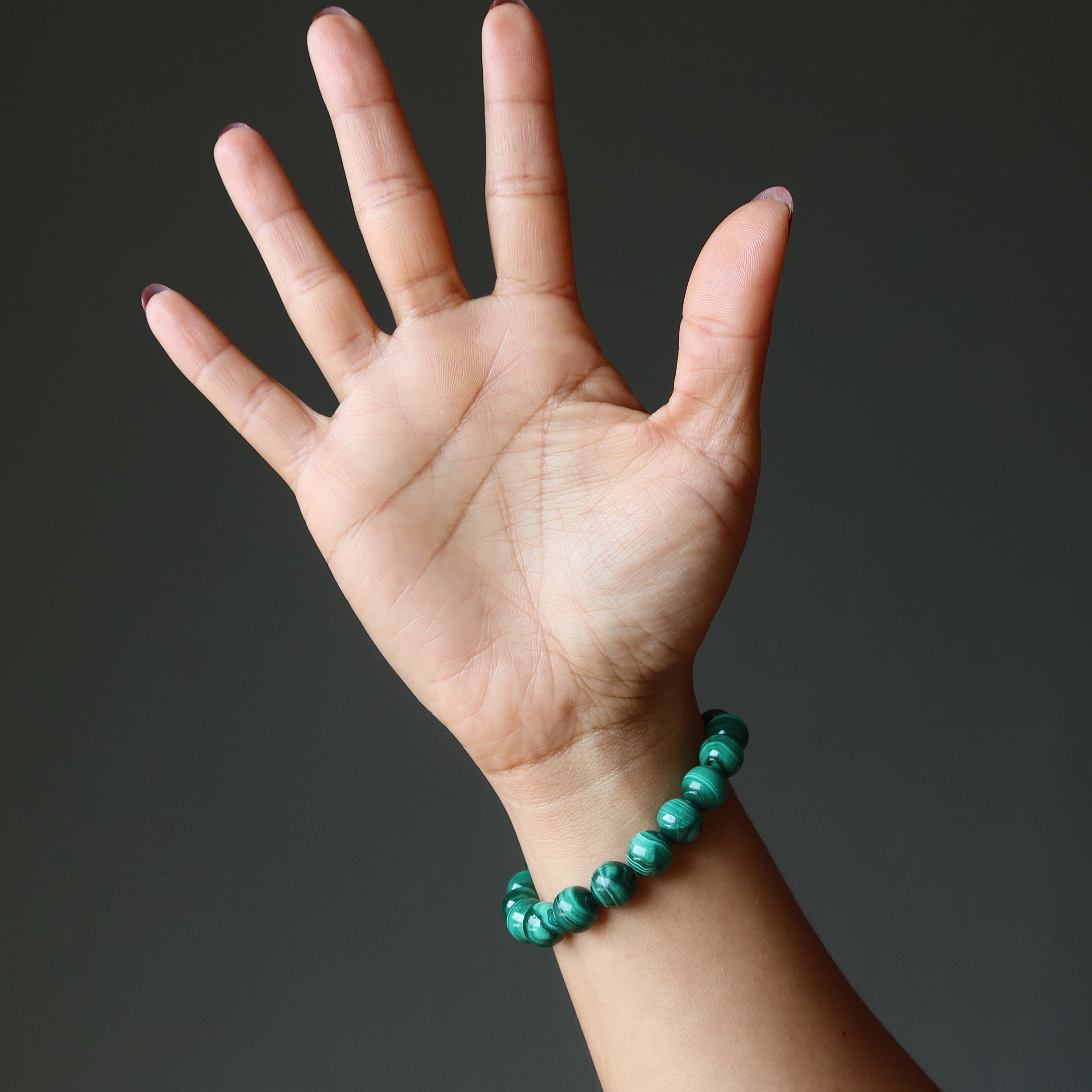 Bracelet Malachite Œil de bœuf vert Victoire