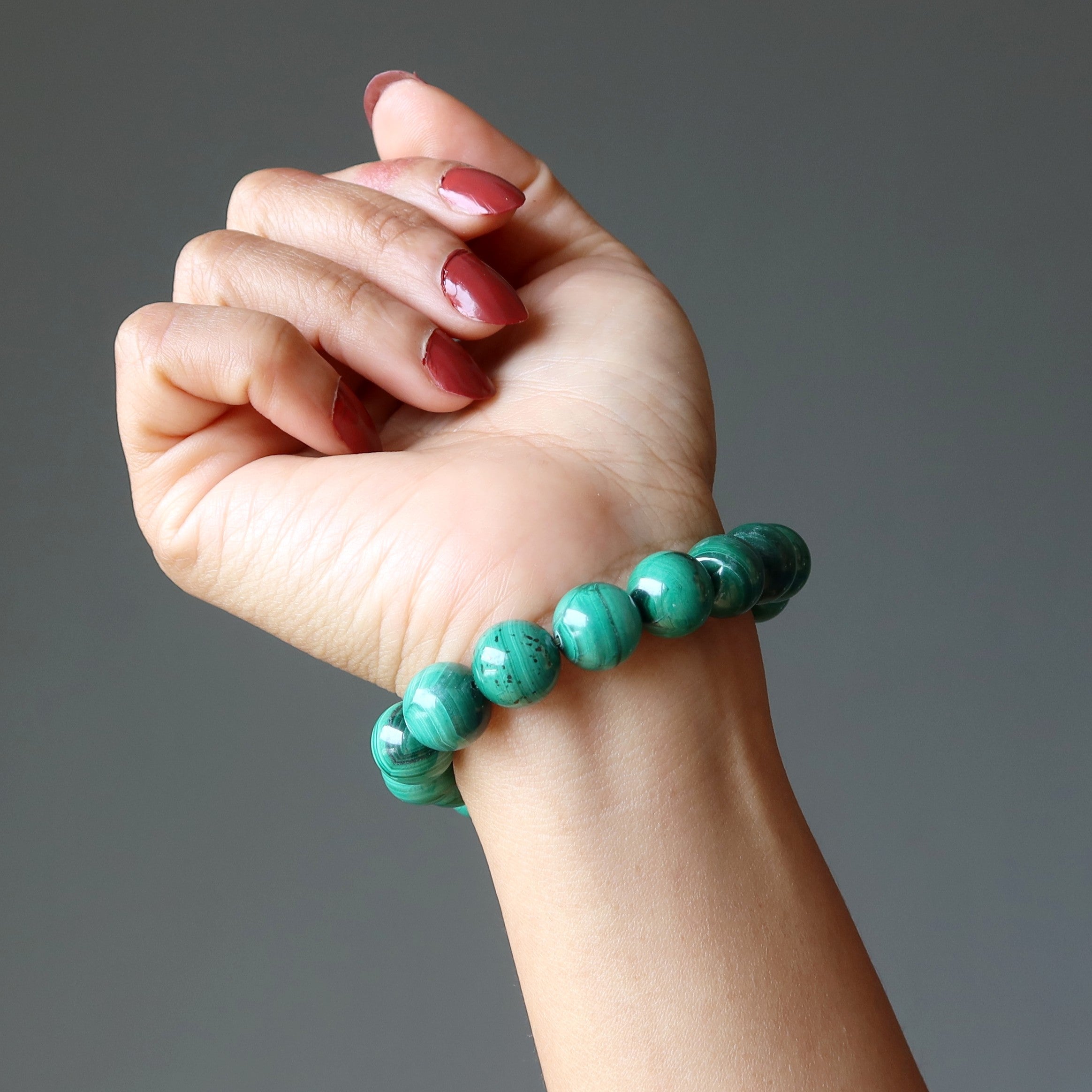 Bracelet Malachite Œil de bœuf vert Victoire