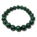 Bracelet en malachite, pierre d'un vert intense