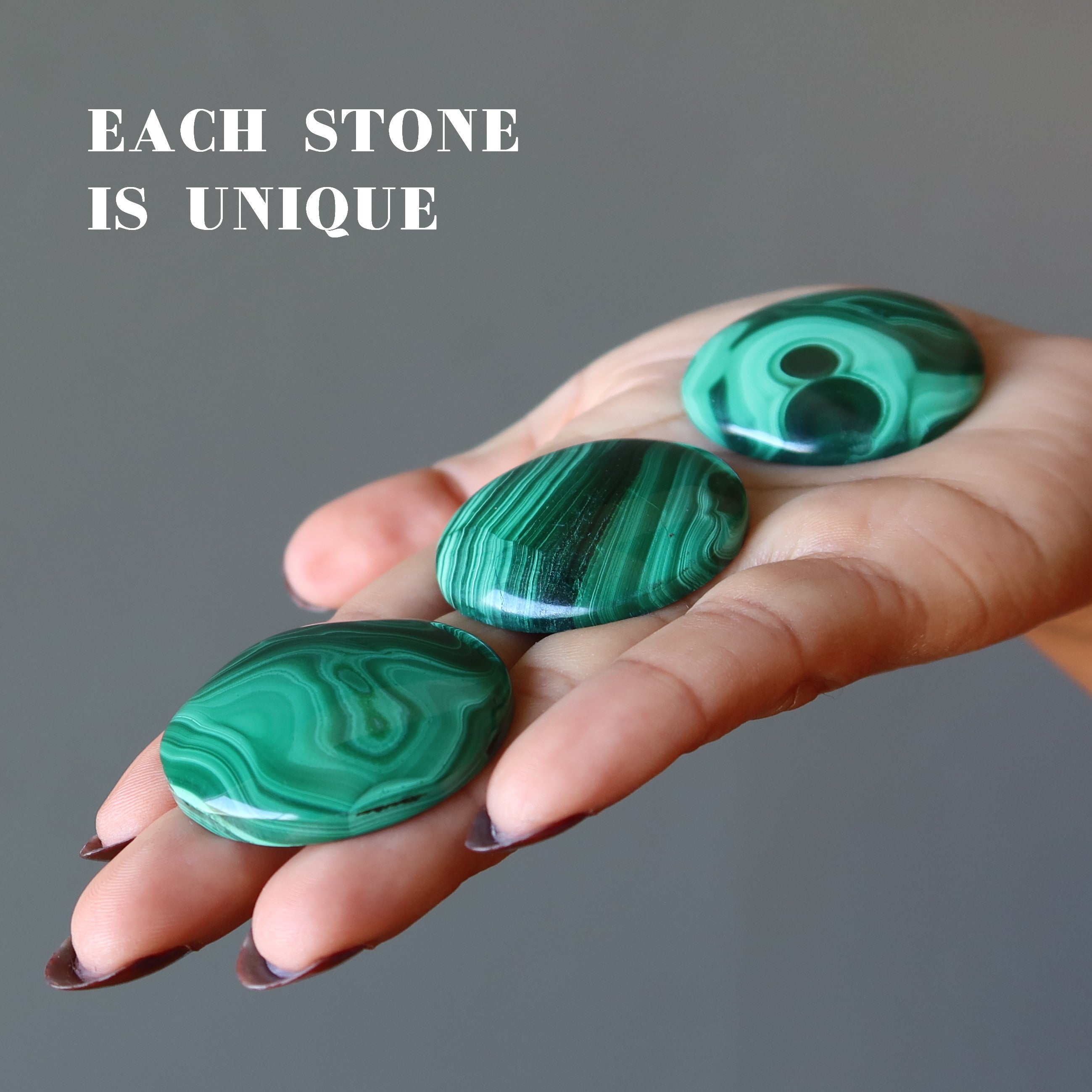 Malachite Grid Crystal Round Green Abundance Stone