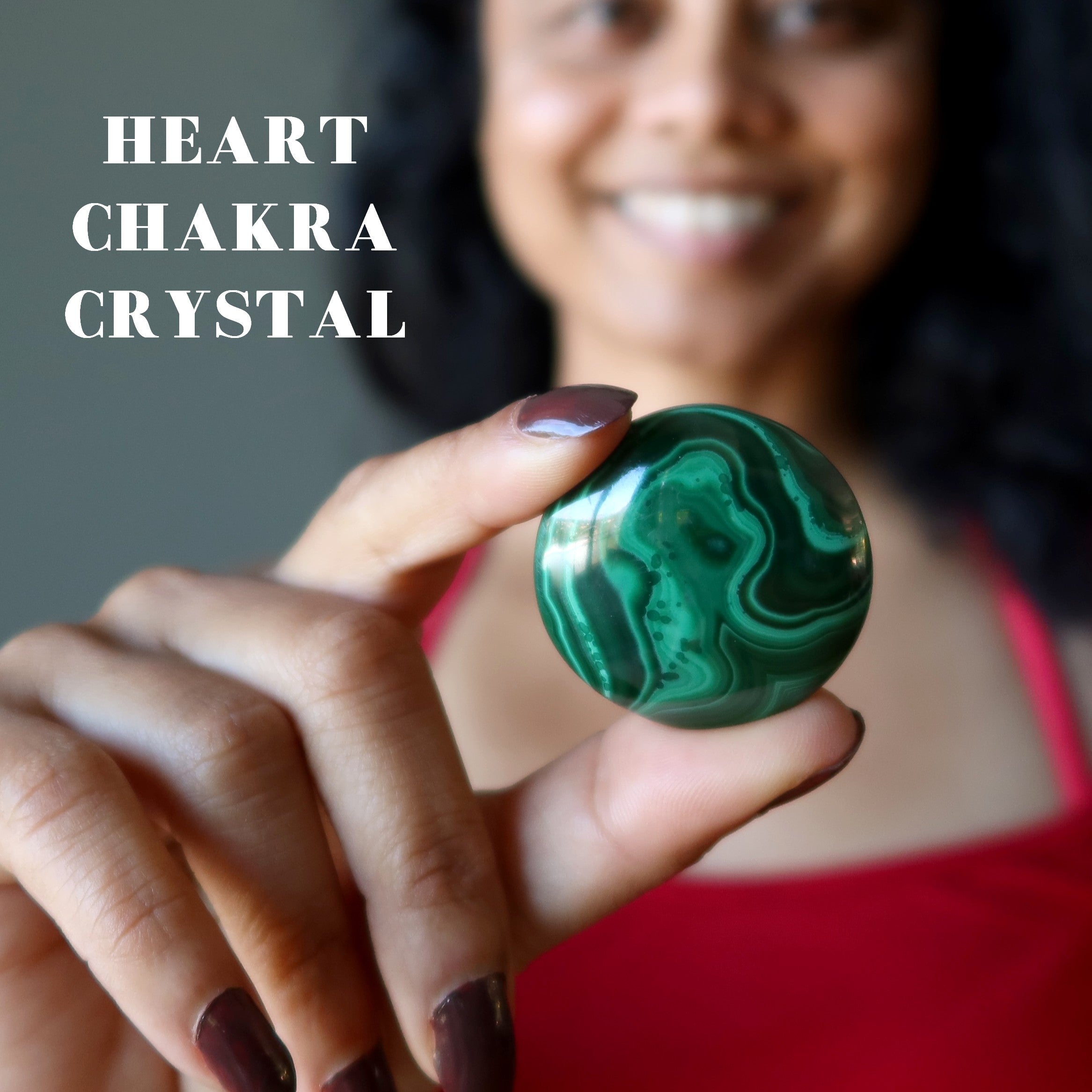 Malachite Grid Crystal Round Green Abundance Stone