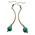Malachite Earrings Green Emerald Isle Curves