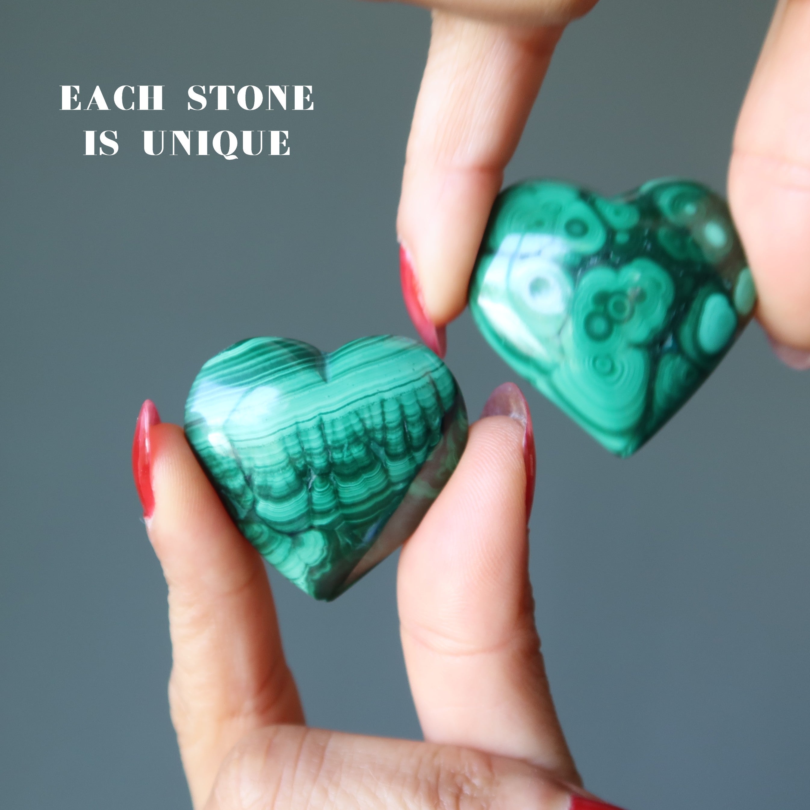 Malachite Heart Love You Most Green Crystal
