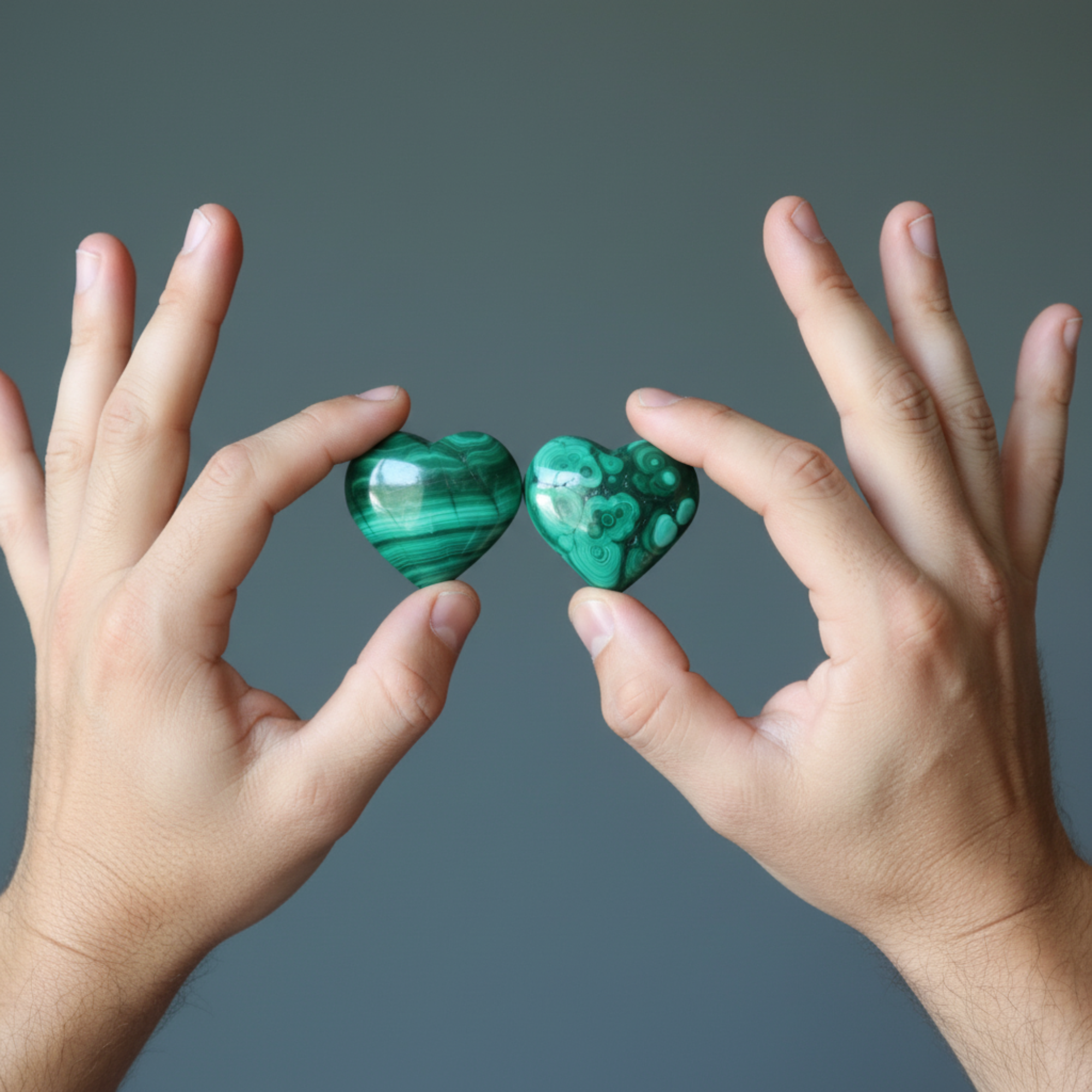 Malachite Heart Love You Most Green Crystal