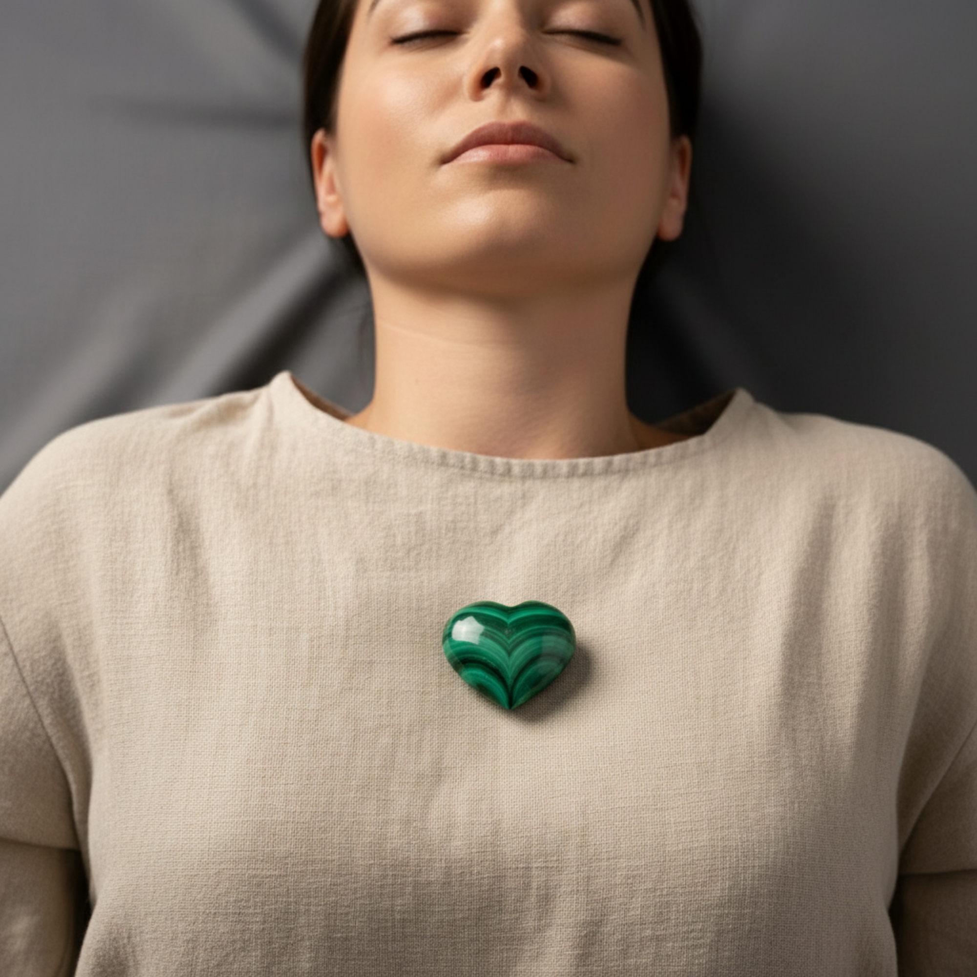 Malachite Heart Love You Most Green Crystal