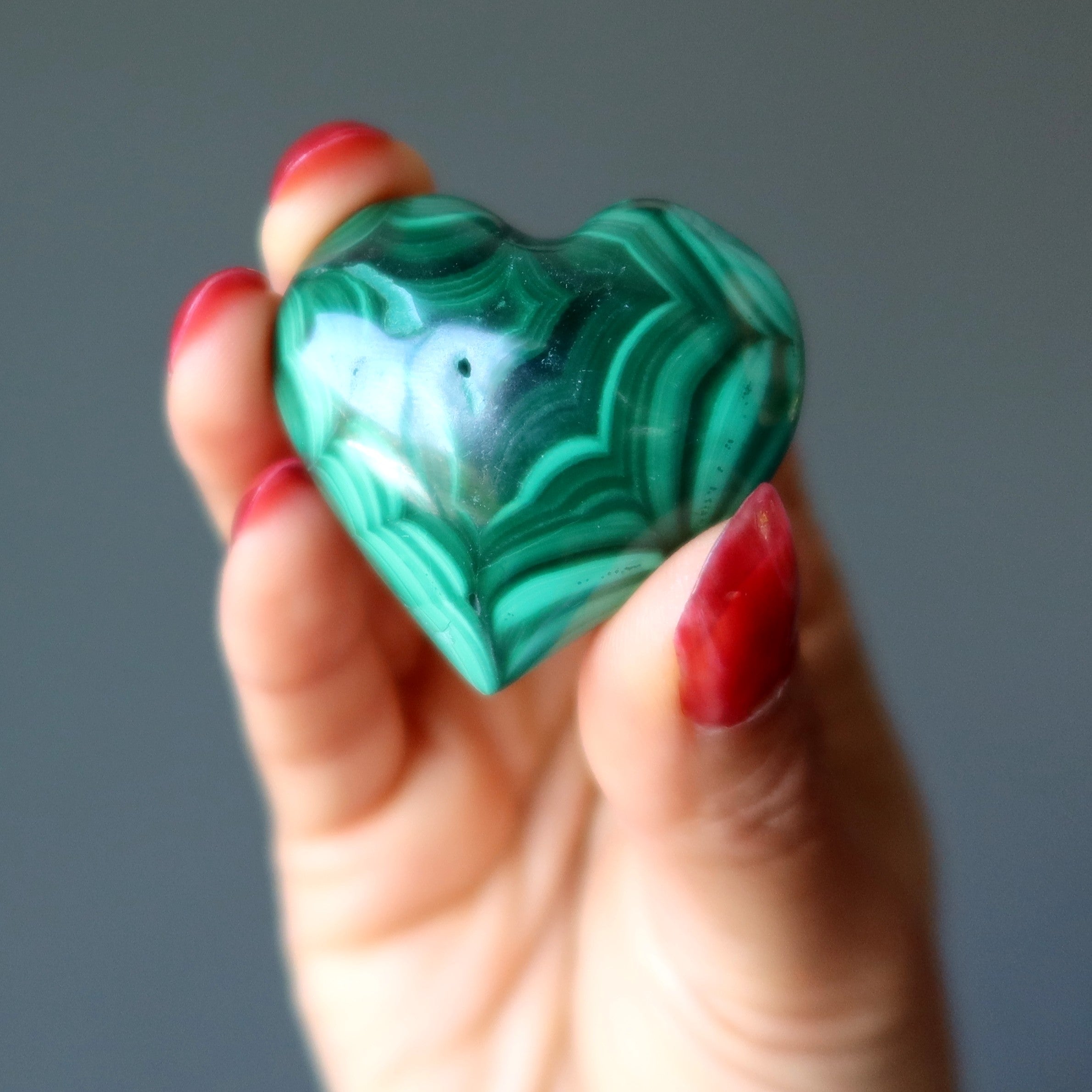 Malachite Heart Love You Most Green Crystal
