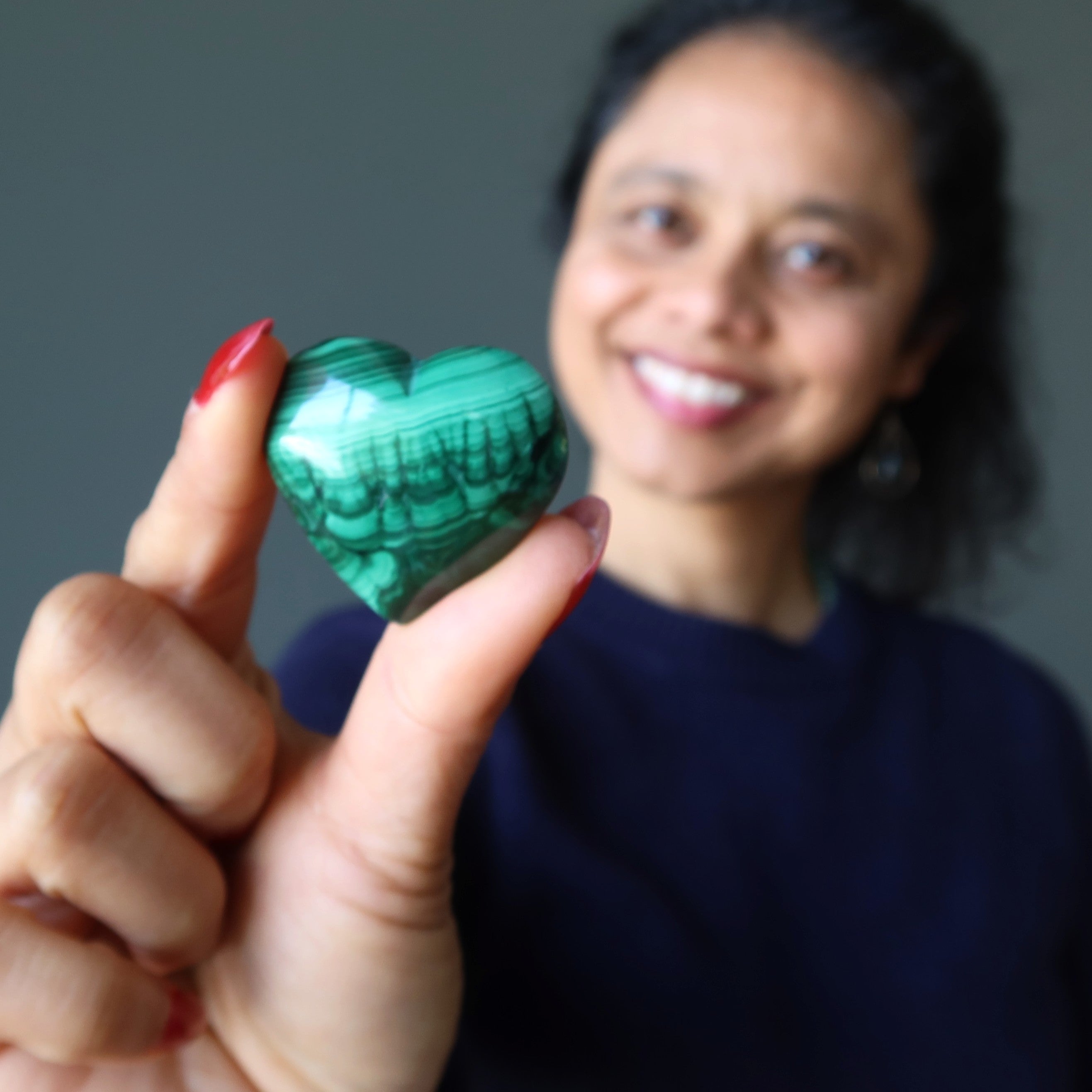 Malachite Heart Love You Most Green Crystal