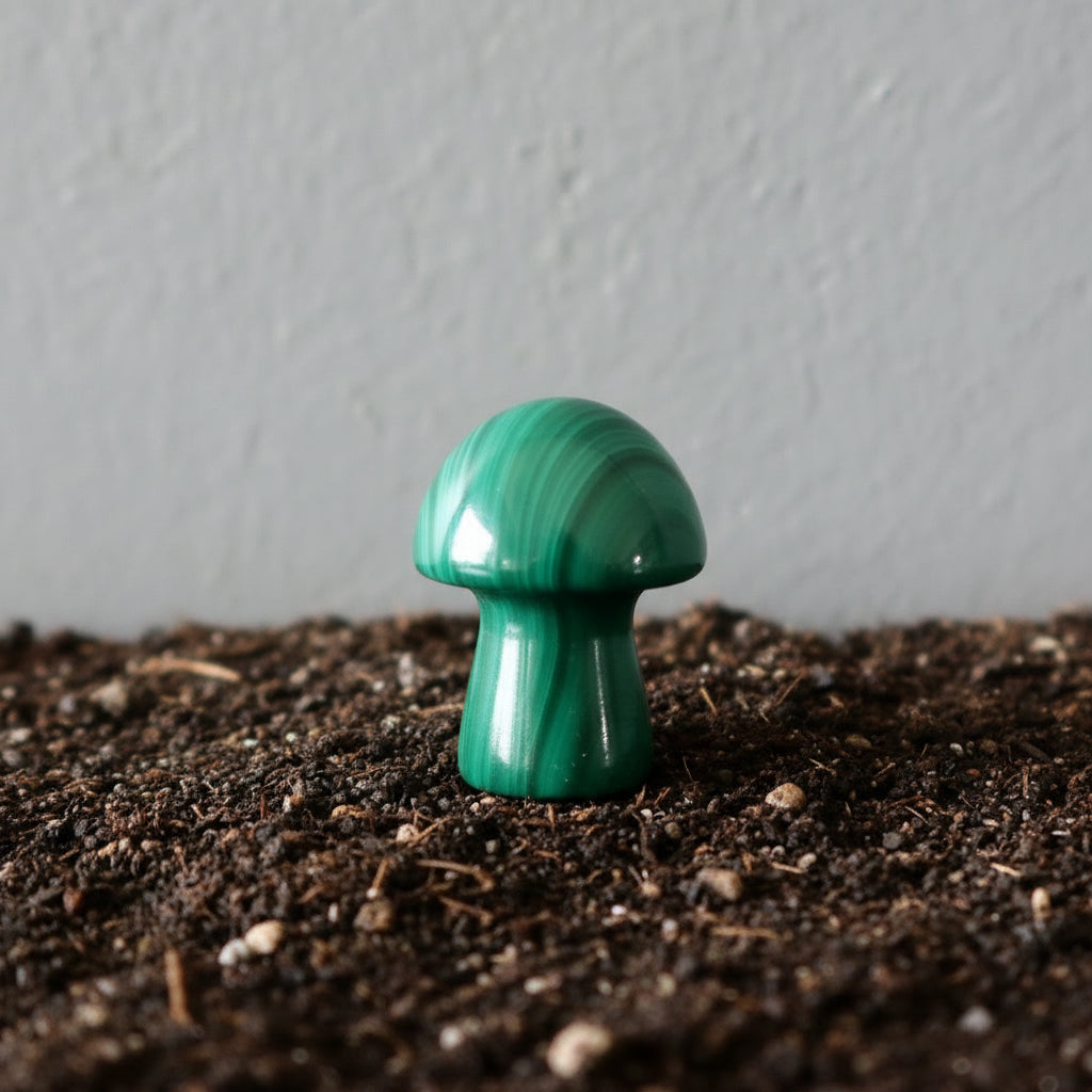 Malachite Mushroom Magic Rich Green Forest Crystal