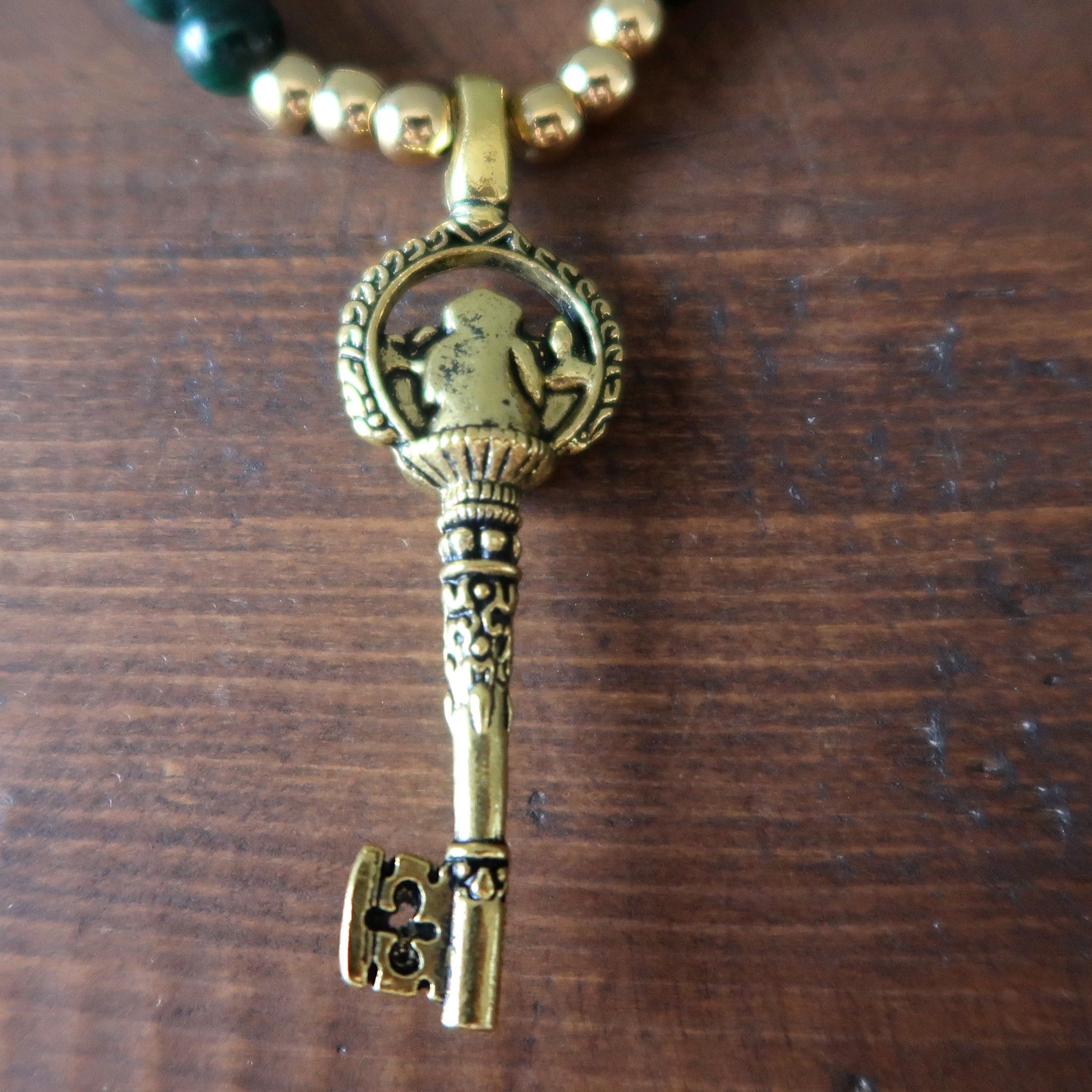 Malachite Necklace Ganesh's Key to Abundance