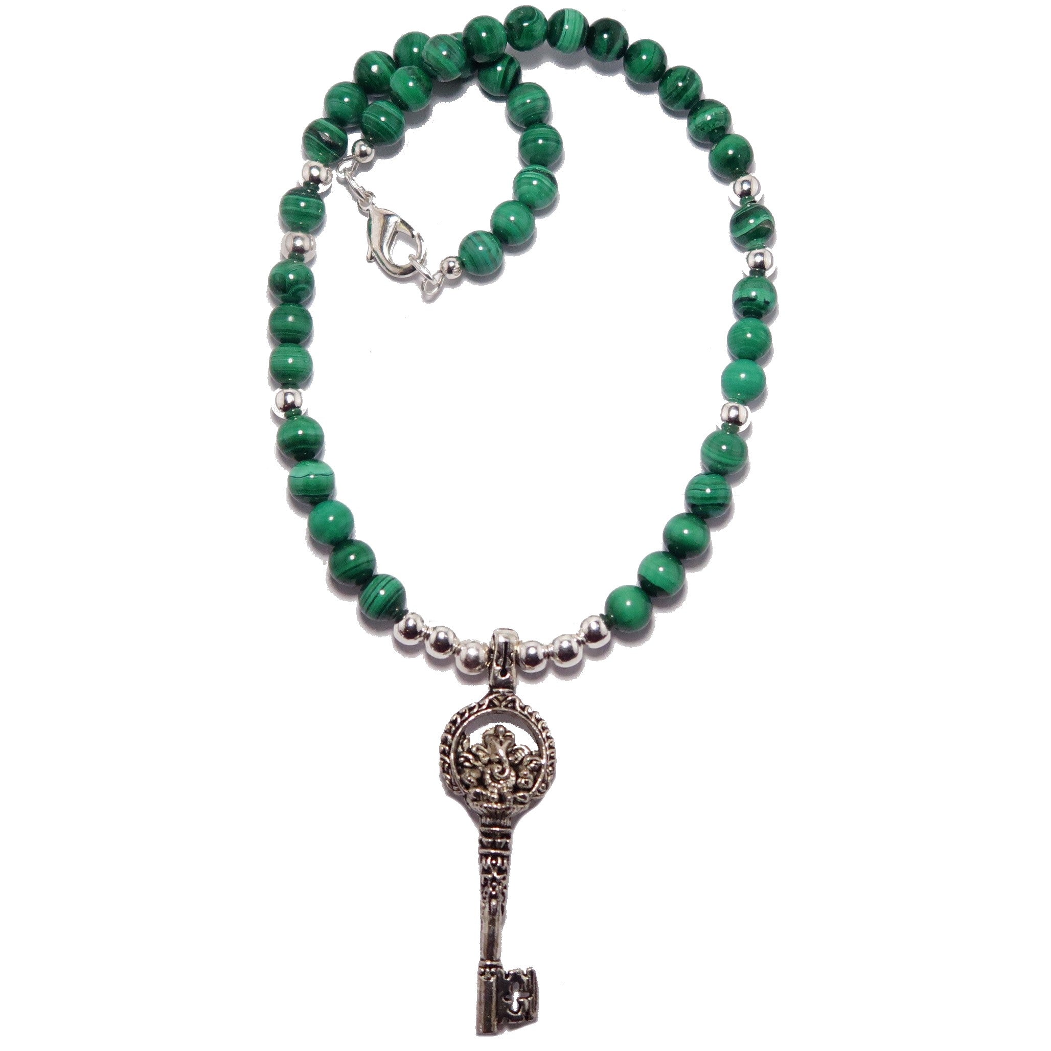 Malachite Necklace Ganesh's Key to Abundance