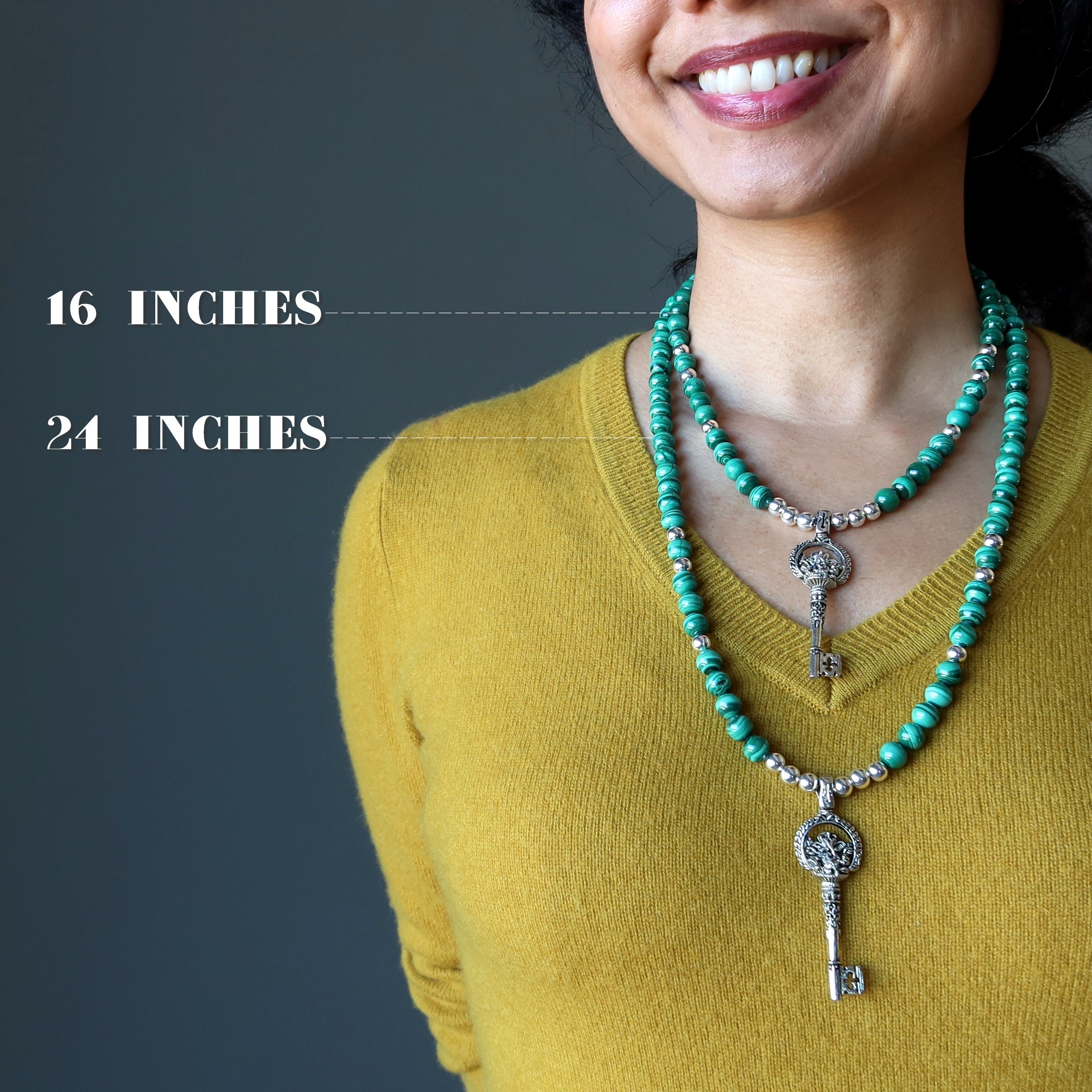 Malachite Necklace Ganesh's Key to Abundance