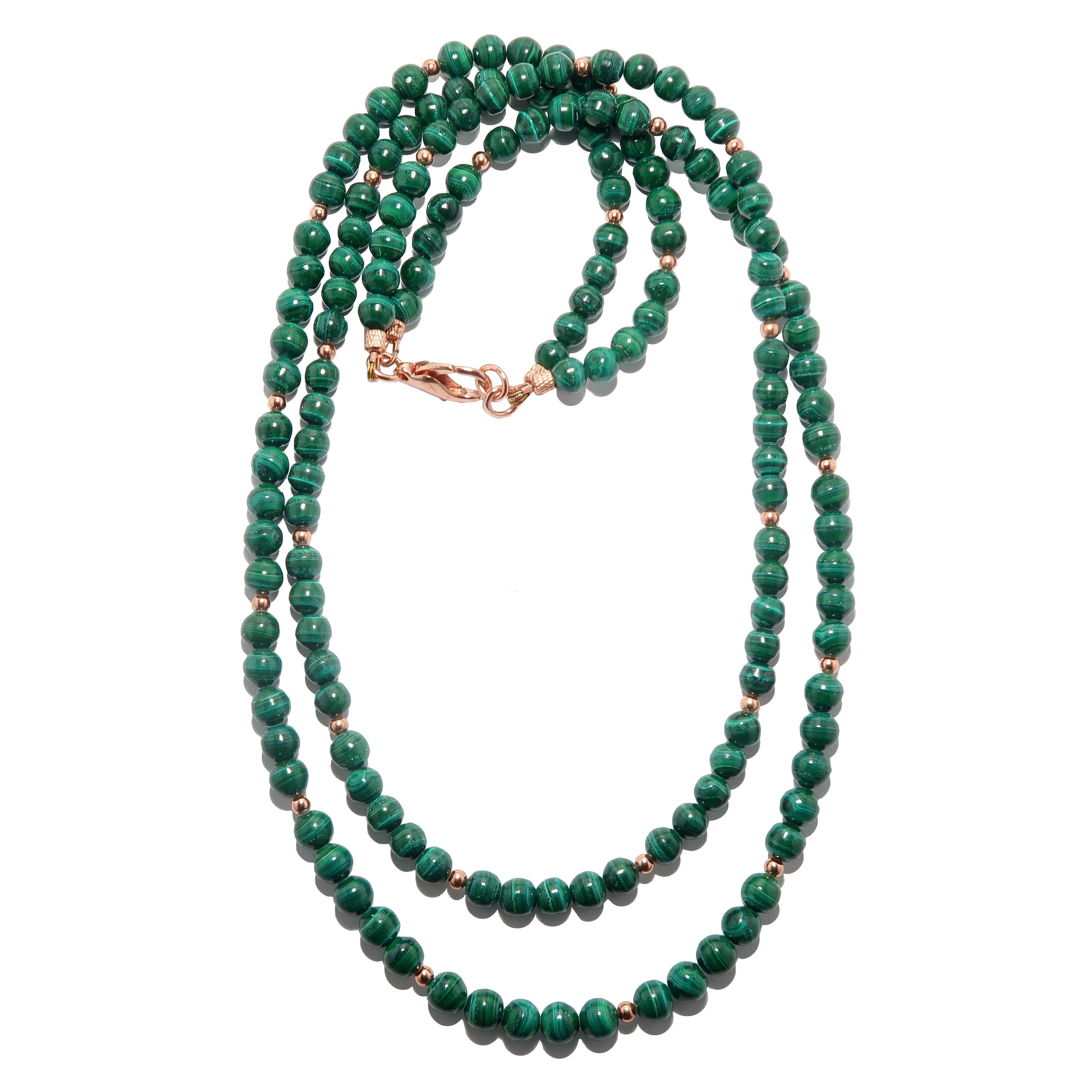 Collier Malachite Royal Double Couche Vert