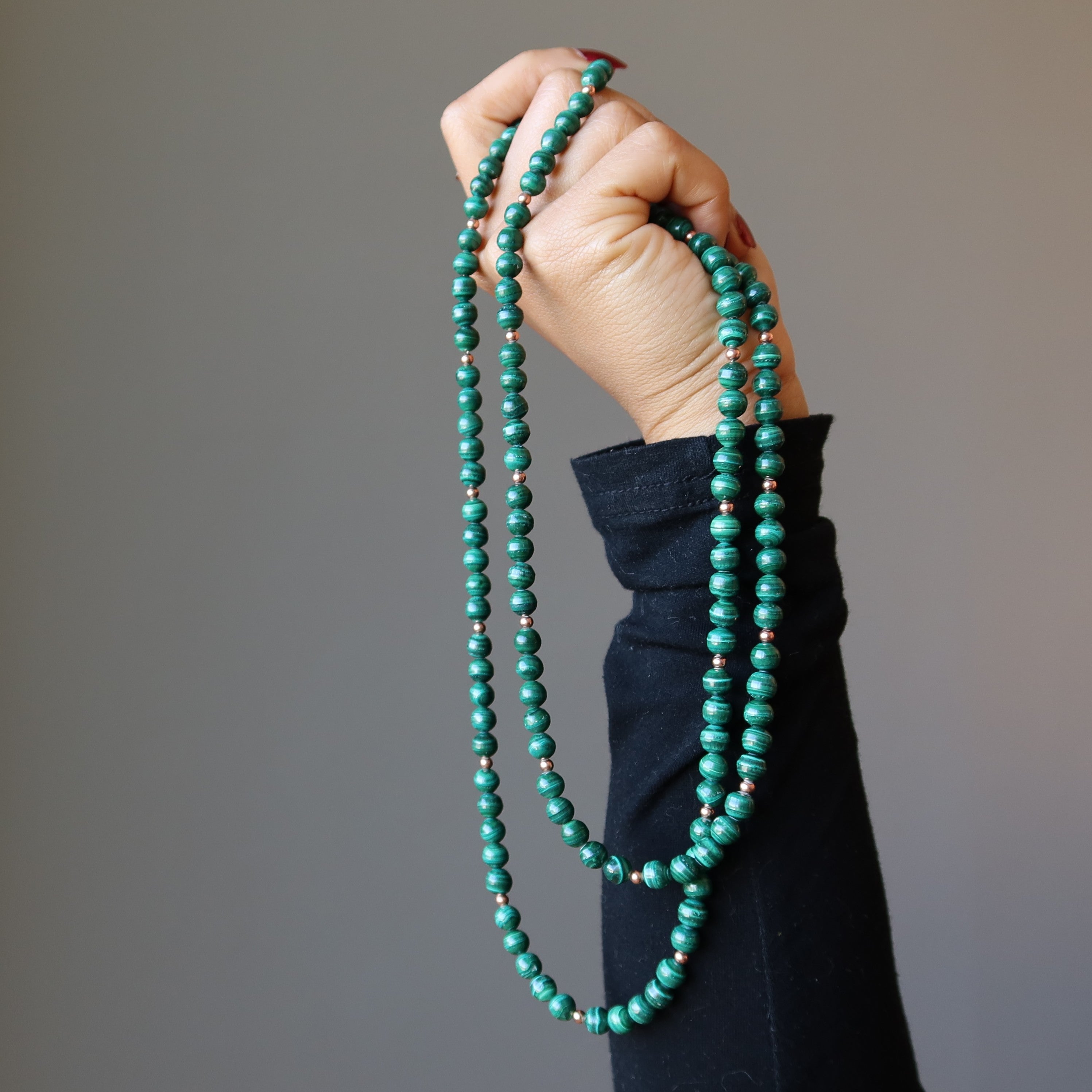 Collier Malachite Royal Double Couche Vert