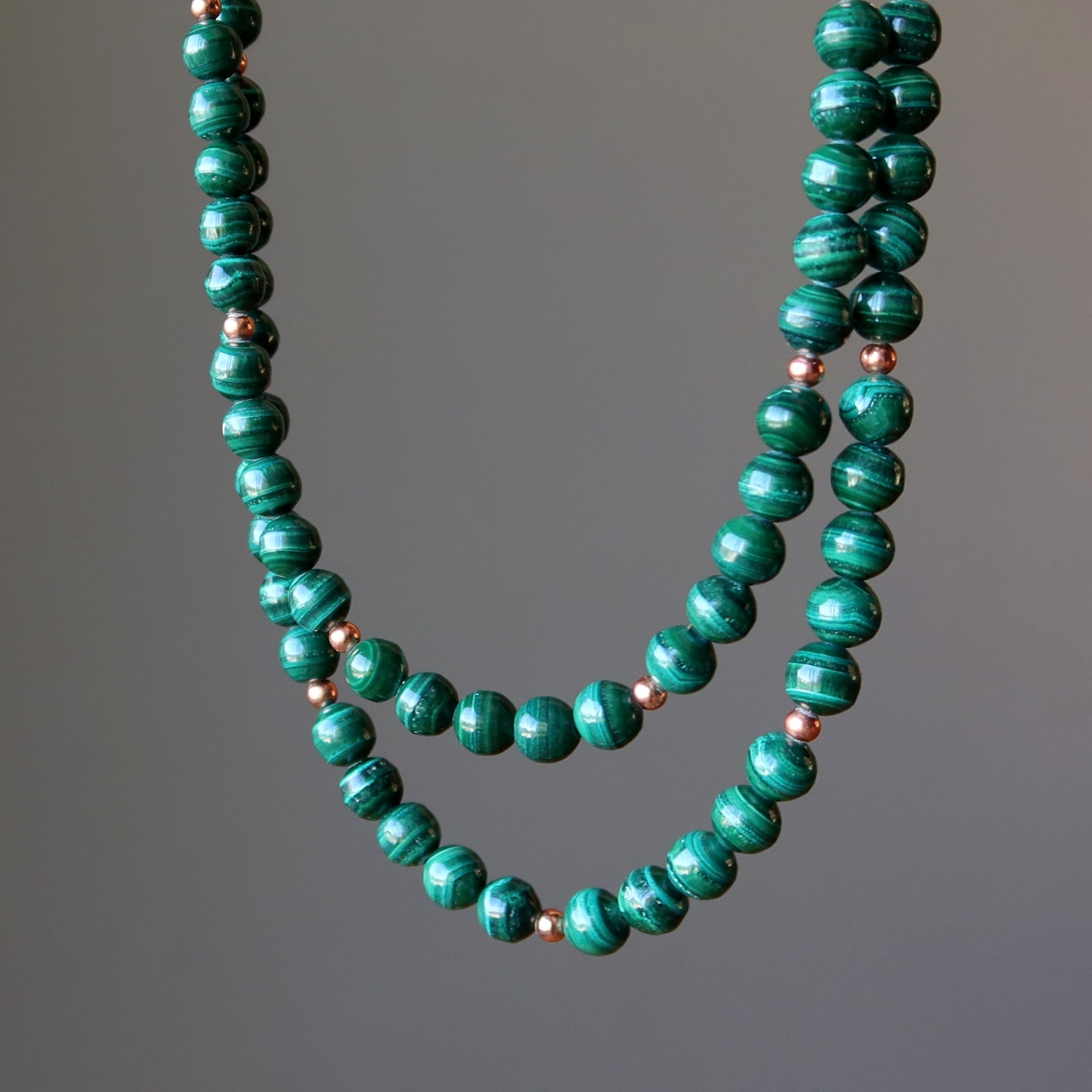 Collier Malachite Royal Double Couche Vert