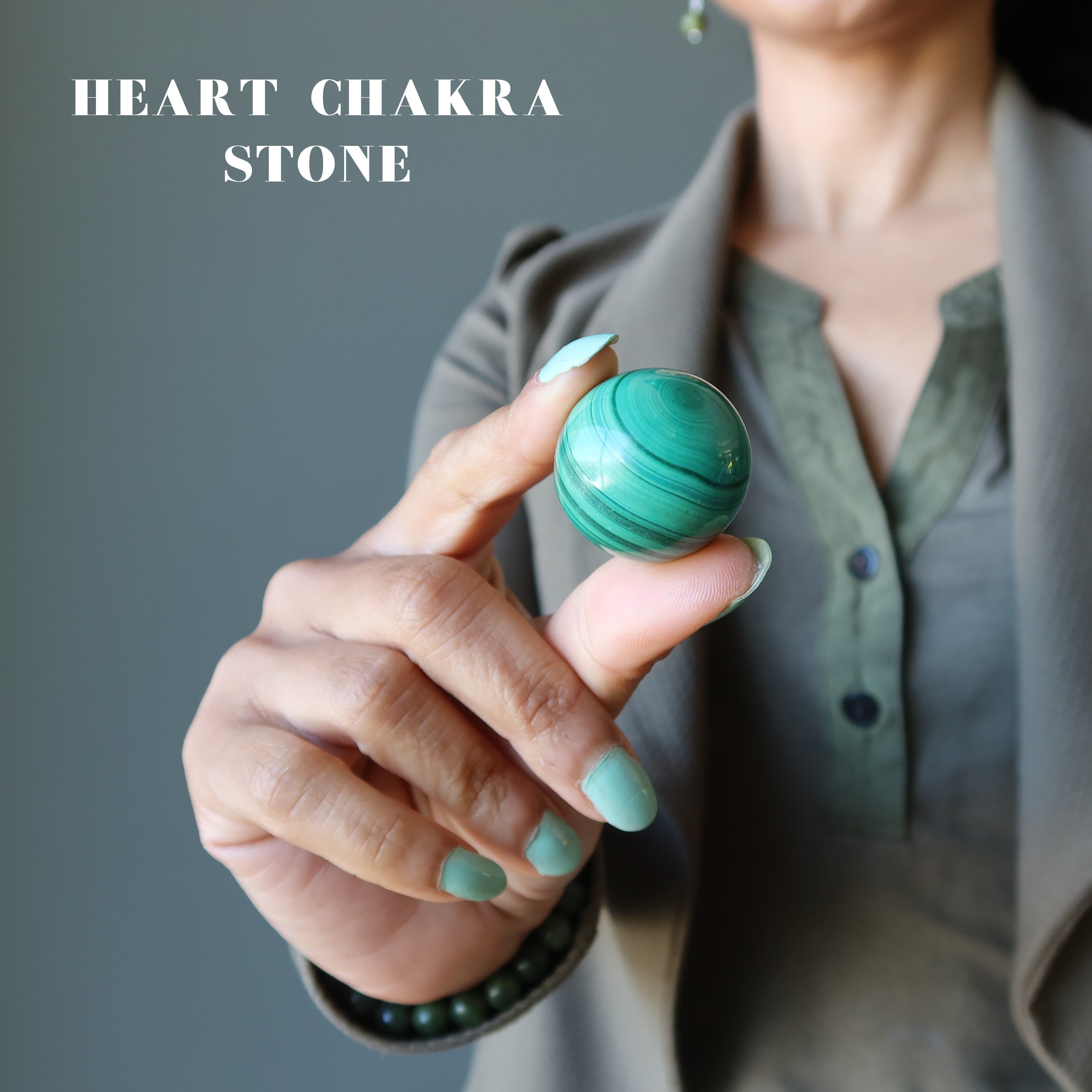 Malachite Sphere Green Bullseye Power Crystal Ball