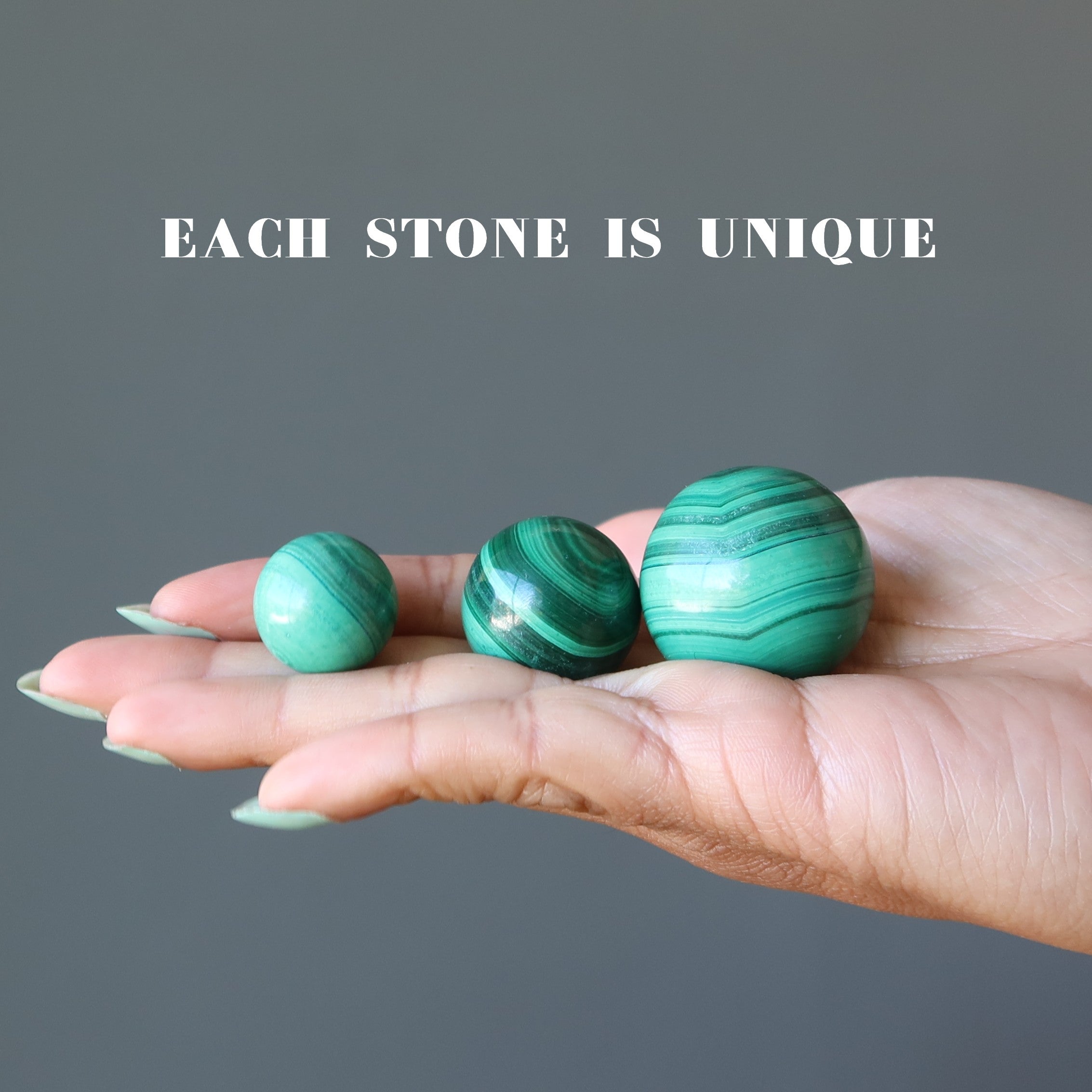 Malachite Sphere Green Bullseye Power Crystal Ball