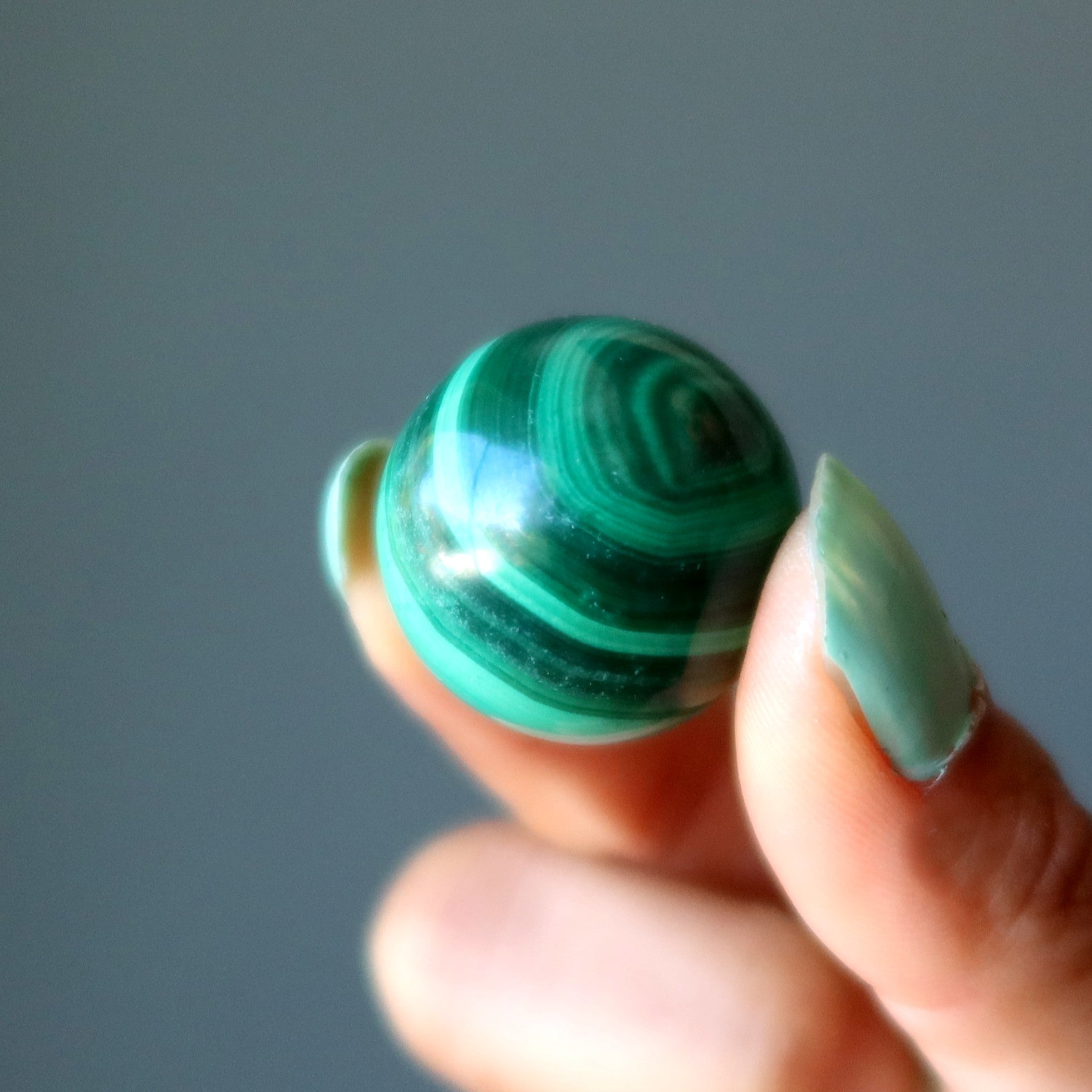 Malachite Sphere Green Bullseye Power Crystal Ball