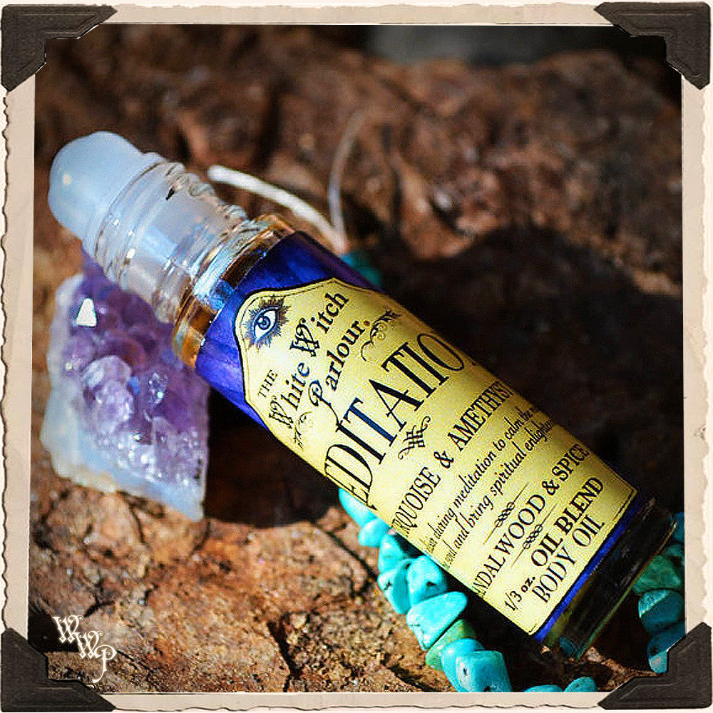 MEDITATION Elixier 10ml Körperöl Roll-on. Für Weisheit, Frieden & spirituelle Erleuchtung.