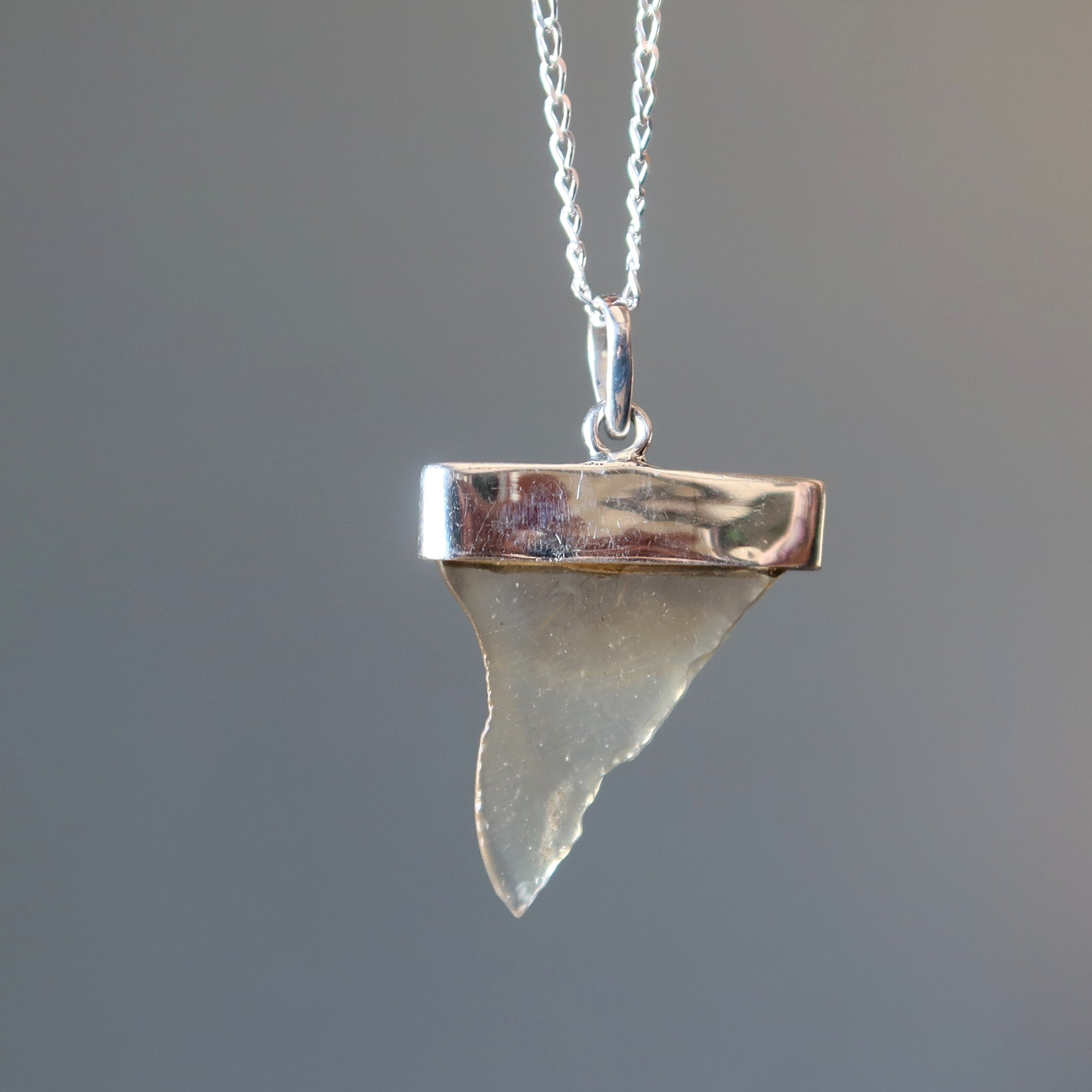 Libysches Wüstenglas Halskette Sonne-Stern-Sand Sterlingsilber