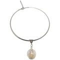 Libyan Desert Glass Necklace Sun Cage Silver Choker