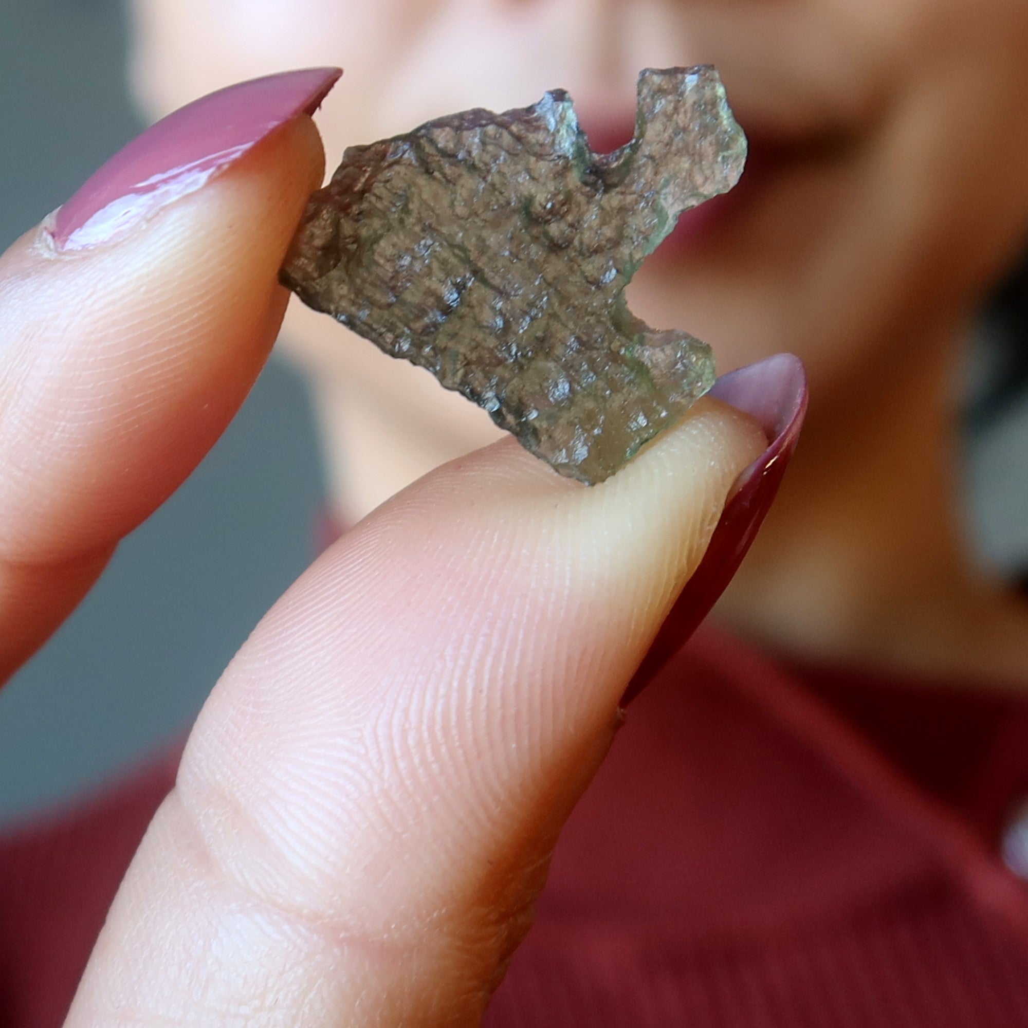 Moldavit Tektit Luftpolsterfolie Weltraumstein Meteorit Edelstein