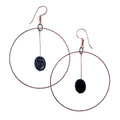 Mica Earrings Big Hoop Protection Crystals Copper