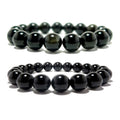 Crystal Protection Bracelet Set: Obsidian & Black Tourmaline